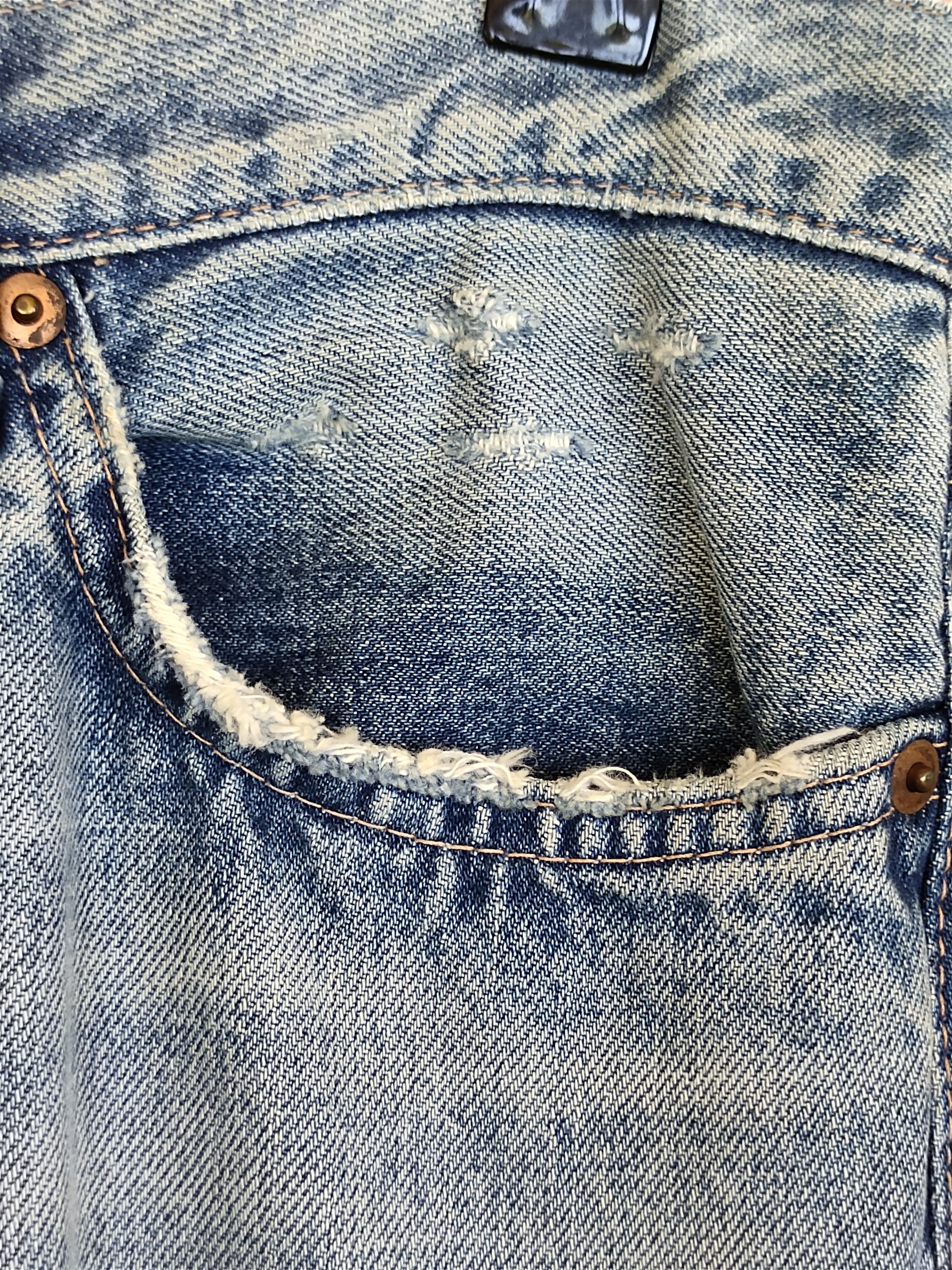 Hysteric Glamour Slang From Chaos By Rna Inc Painted Distressed Denim Pants Size US 32 / EU 48 - 3 Thumbnail