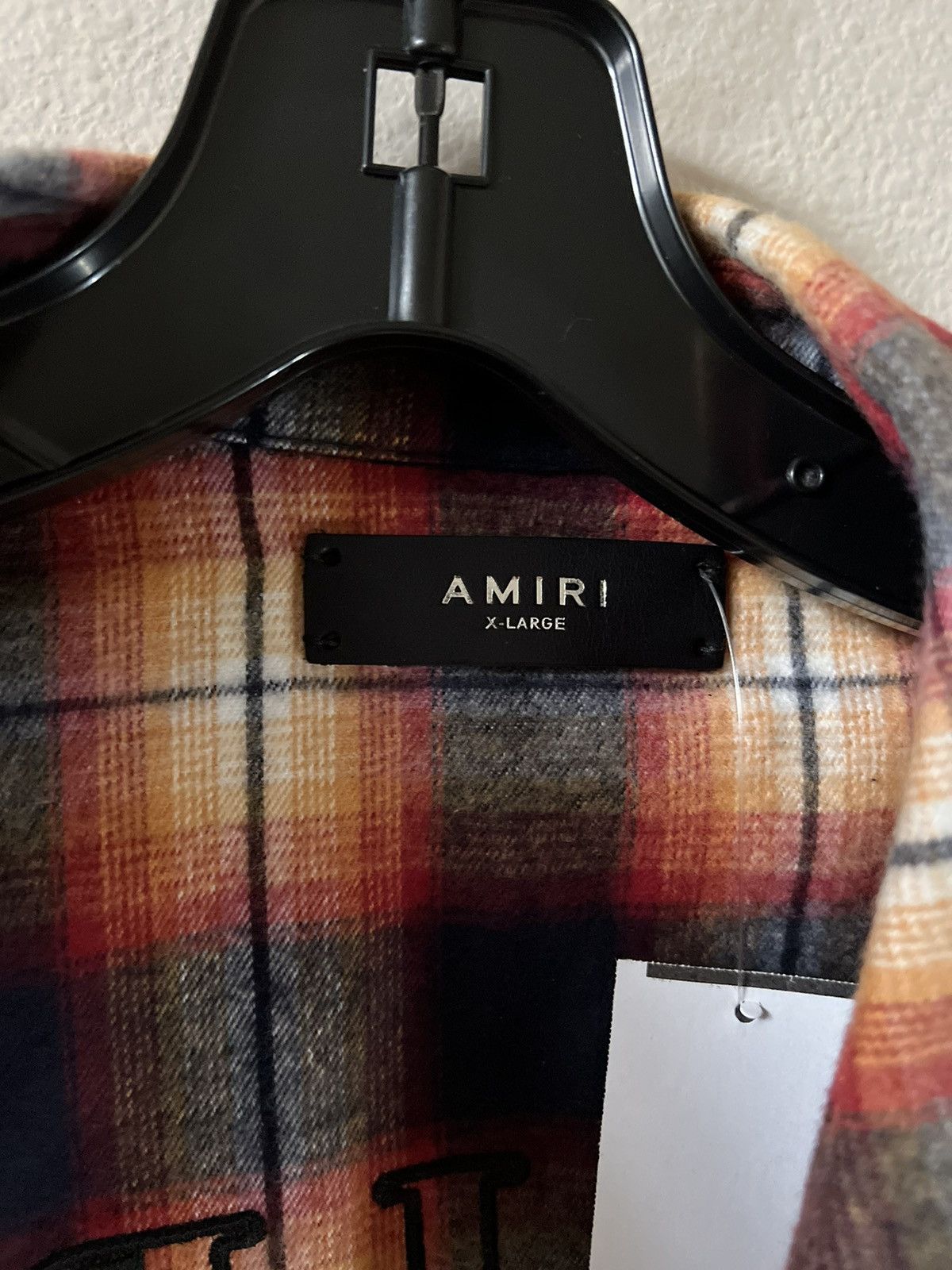 Amiri Amiri Logo Flannel Button Up Shirt Size US XL / EU 56 / 4 - 9 Thumbnail