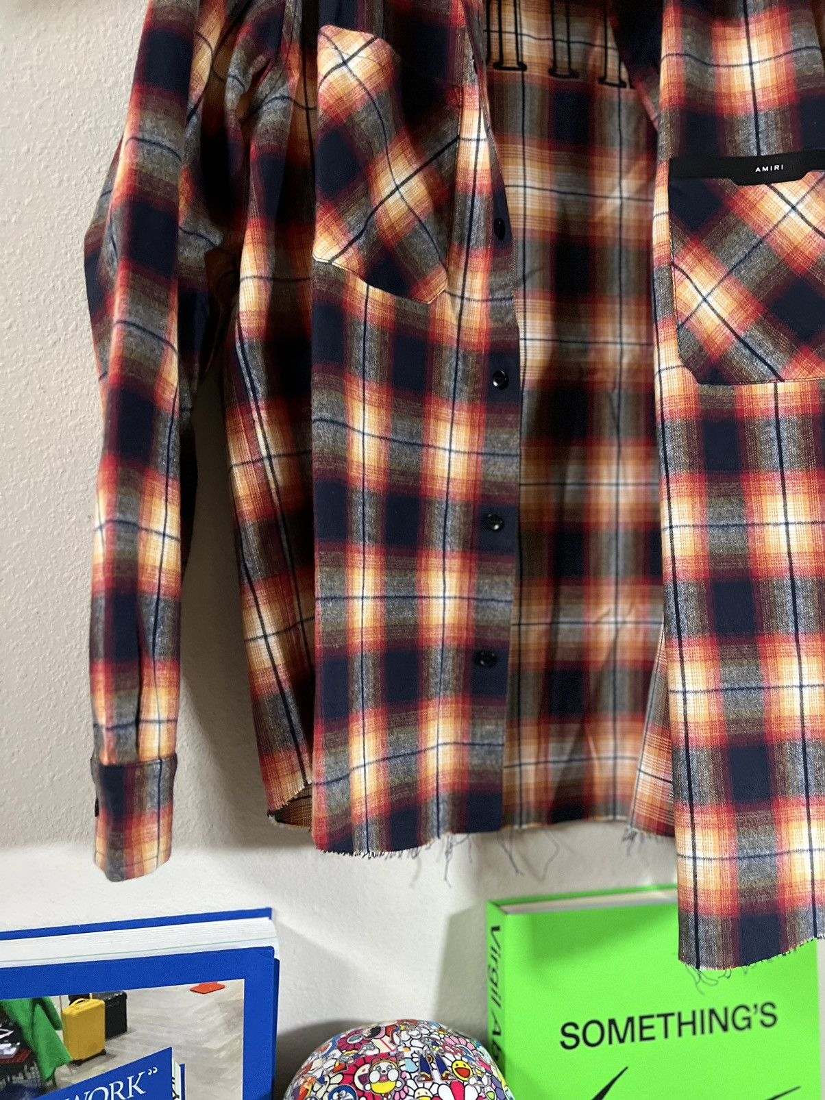 Amiri Amiri Logo Flannel Button Up Shirt Size US XL / EU 56 / 4 - 4 Thumbnail