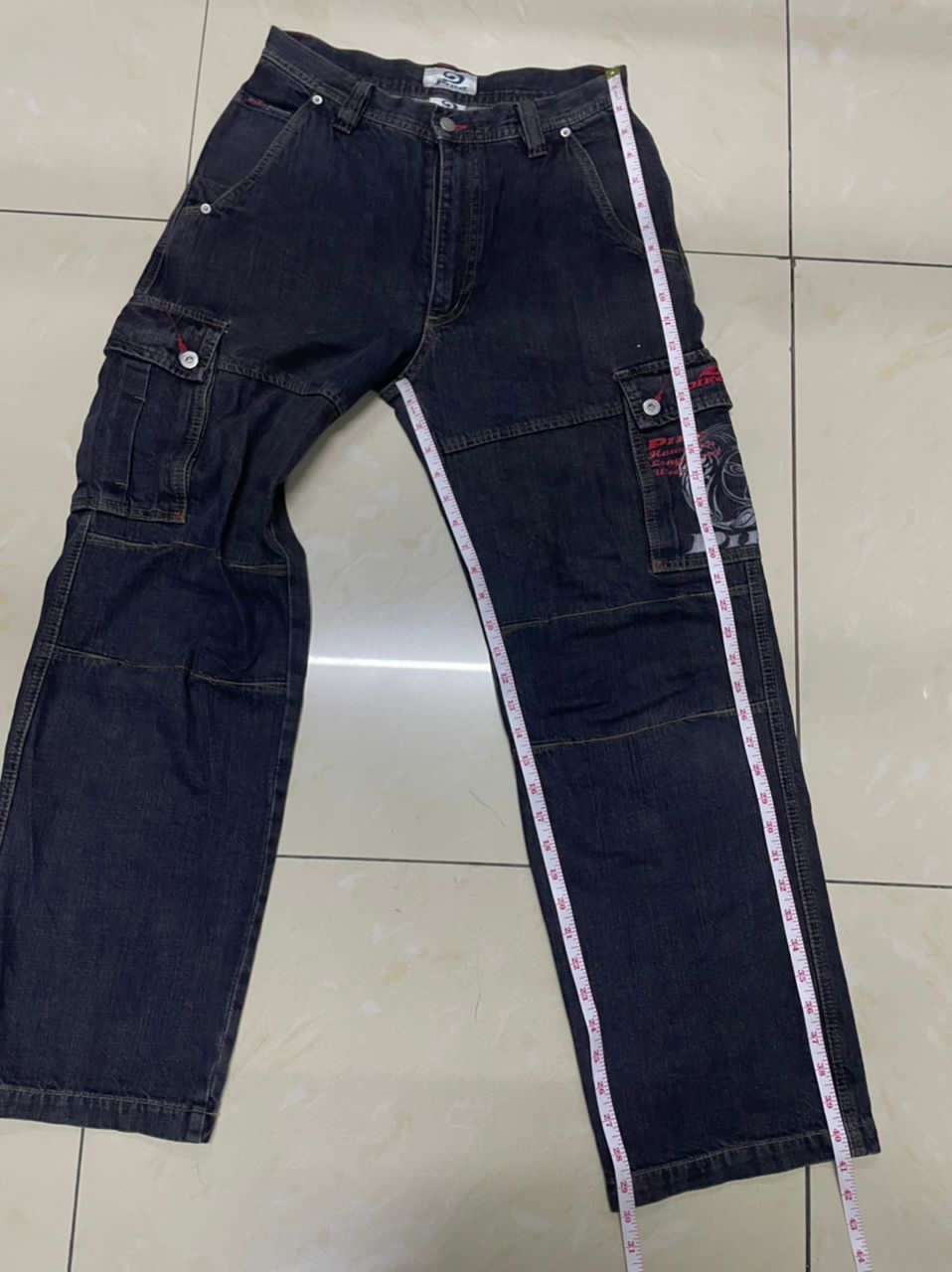 JNCO × Tribal Streetwear Vintage Piko Surf Cargo Denim Size US 28 / EU 44 - 16 Thumbnail