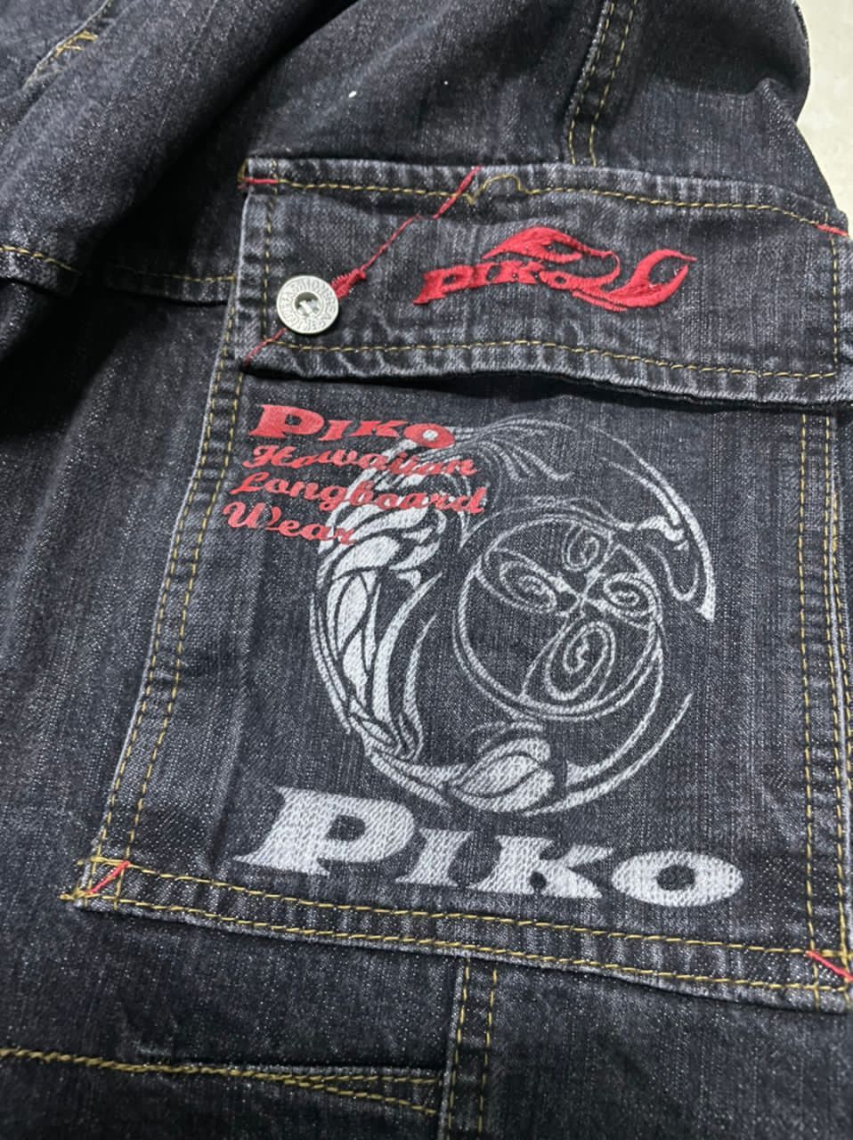 JNCO × Tribal Streetwear Vintage Piko Surf Cargo Denim Size US 28 / EU 44 - 6 Thumbnail