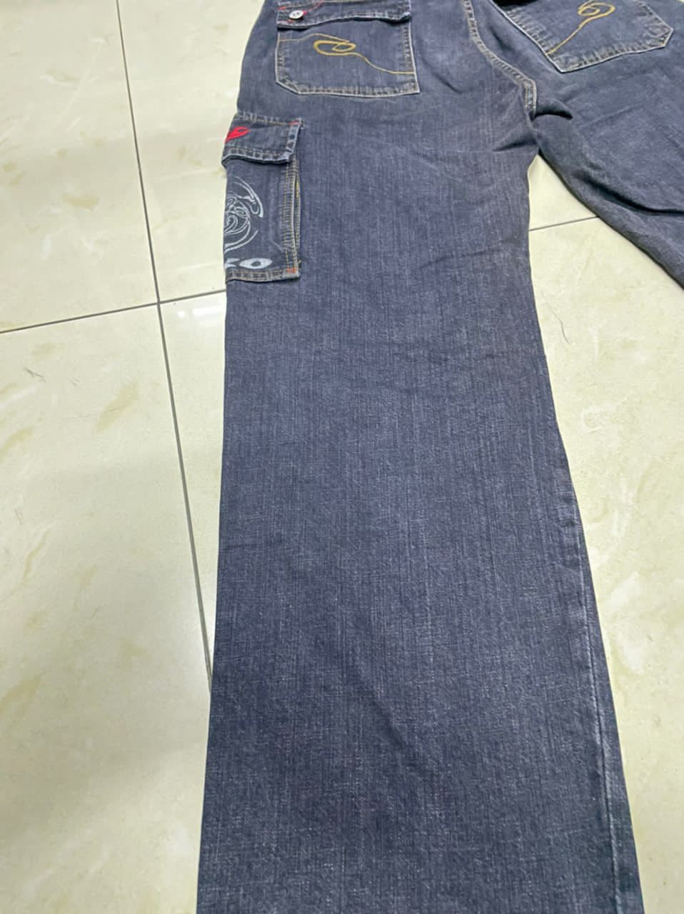 JNCO × Tribal Streetwear Vintage Piko Surf Cargo Denim Size US 28 / EU 44 - 7 Thumbnail