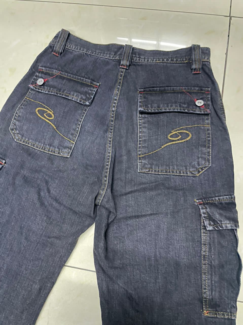 JNCO × Tribal Streetwear Vintage Piko Surf Cargo Denim Size US 28 / EU 44 - 2 Thumbnail