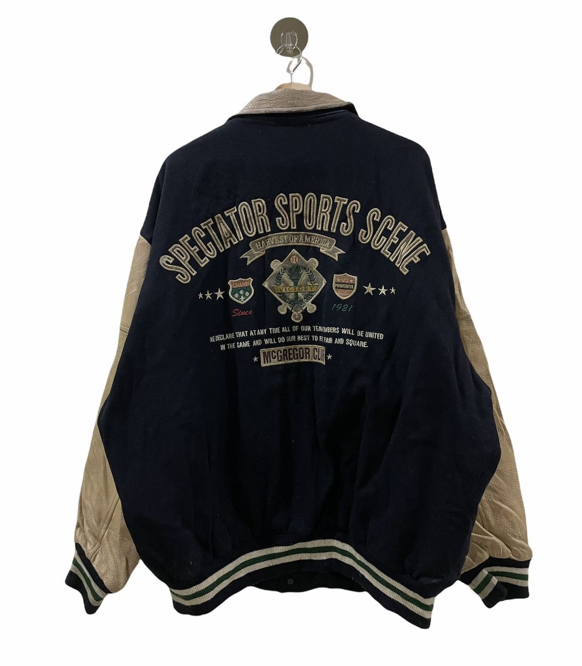 McGregor 🔥VERYRARE🔥Vintage Mcgregor Wool Leather Varsity Jacket Size US XXL / EU 58 / 5 - 1 Thumbnail