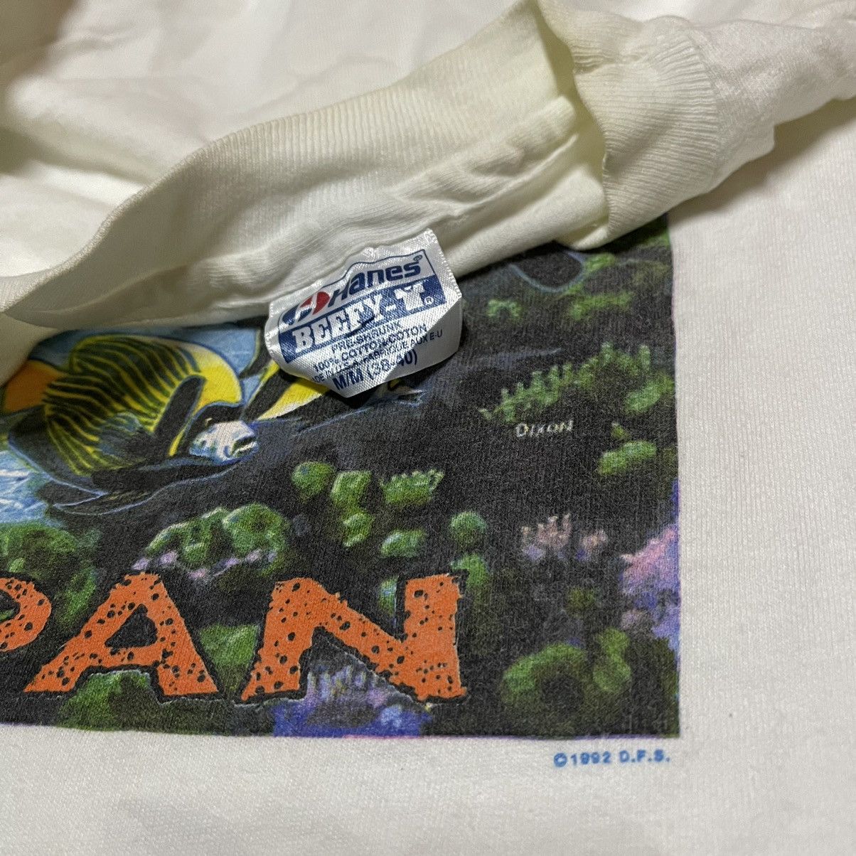 Hanes Vintage 90s dive saipan tshirt Size US M / EU 48-50 / 2 - 3 Thumbnail