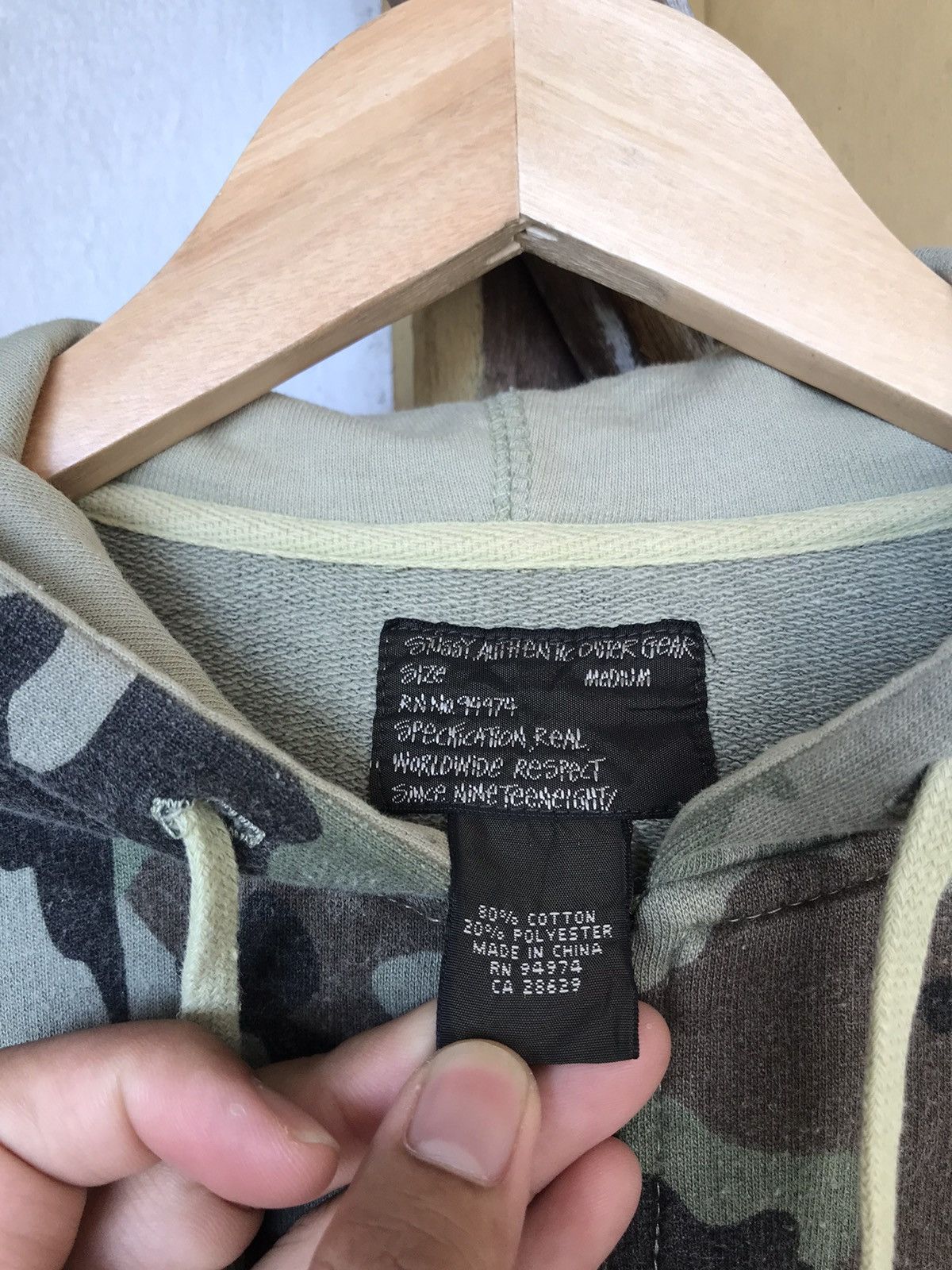 Stussy Rare❗️Vintage Stussy Camo Sweater Hoodie Inspired Bape Size US M / EU 48-50 / 2 - 4 Thumbnail