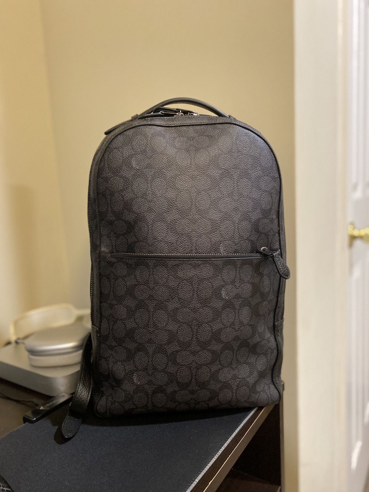 Coach Coach Metropolitan Soft In Signature CHARCOAL back back | Grailed