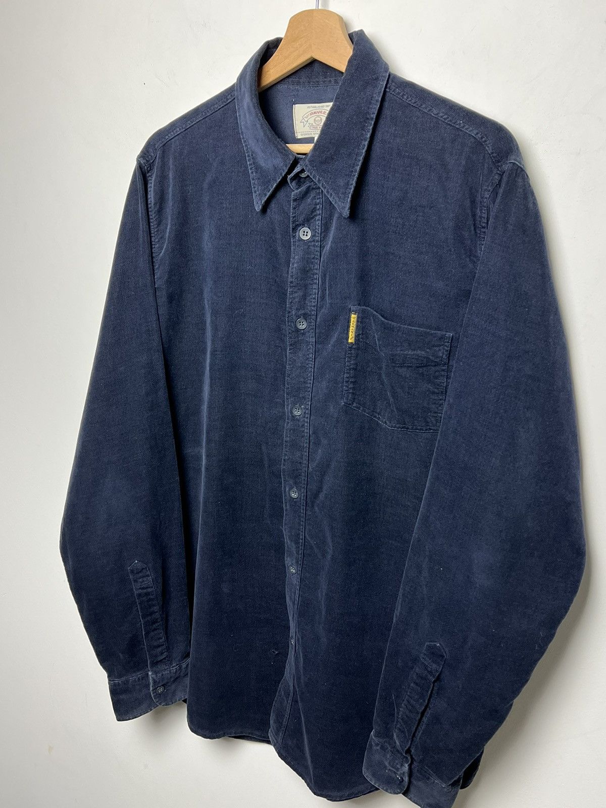 image of Giorgio Armani x Vintage Armani Velour Shirt in Navy, Men's (Size Large)