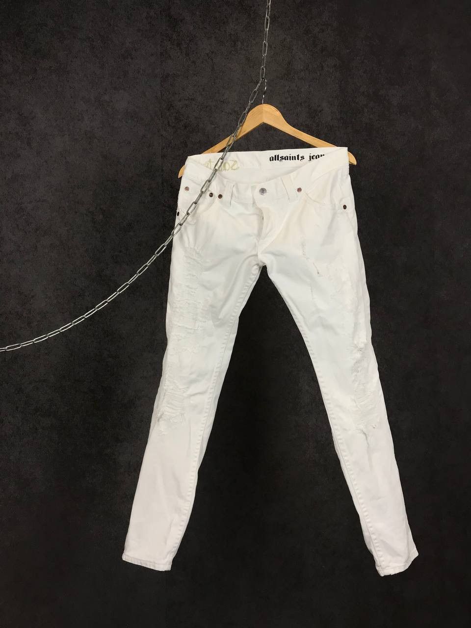 Allsaints Allsaints luxury streetwear distressed denim jeans Size US 32 / EU 48 - 1 Thumbnail