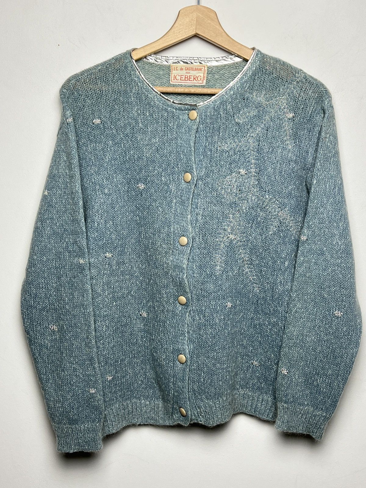 image of Iceberg x Jean Charles De Castelbajac Mohair Sweater 1986 Archive in Tiffany, Women's (Size Medium)