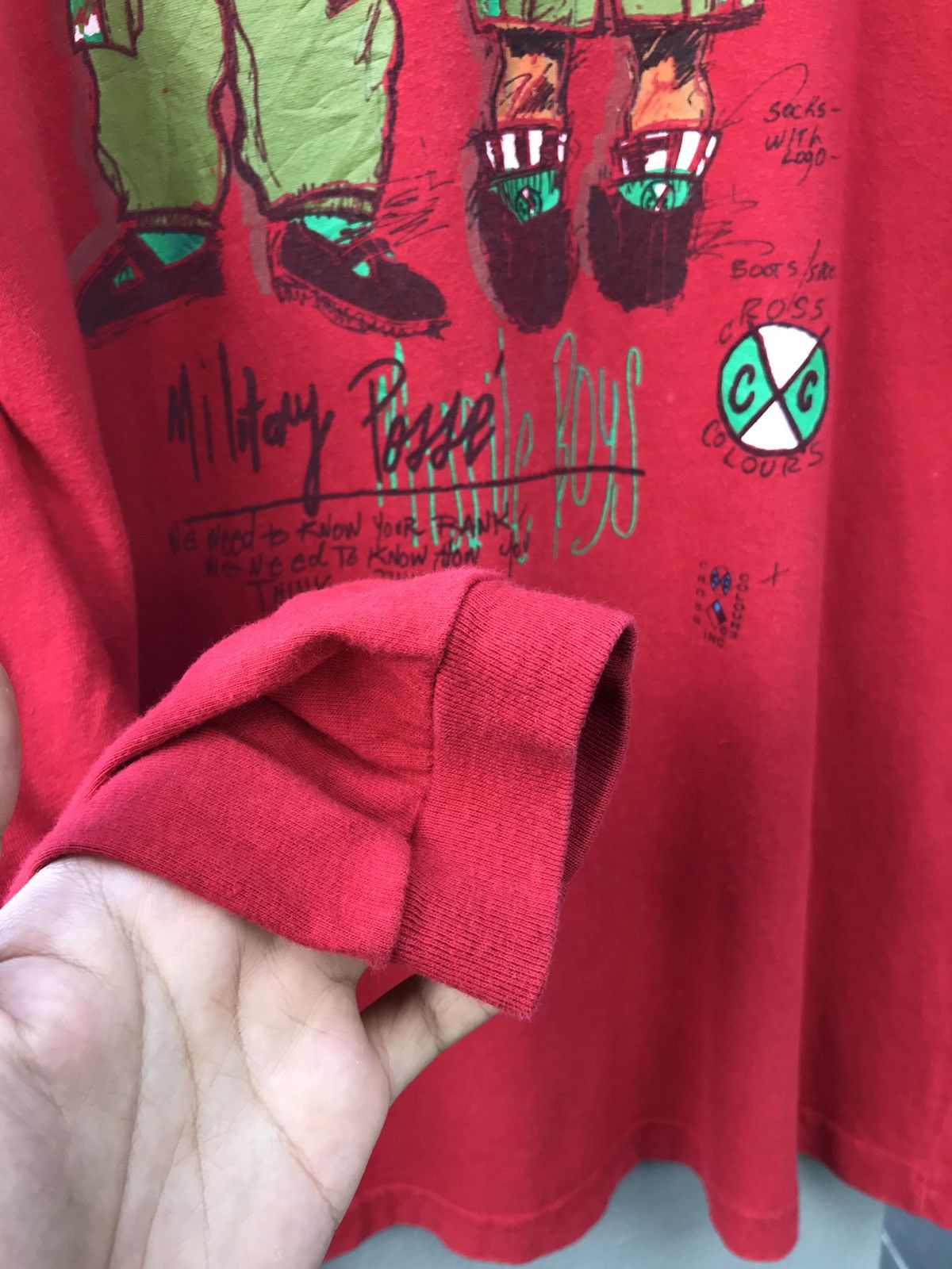 Cross Colours × Vintage RARE! Vintage Cross Colours Longsleeve Tshirt!! Size US L / EU 52-54 / 3 - 5 Thumbnail