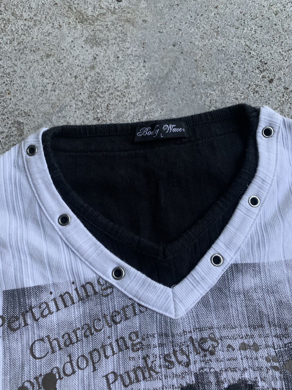Beauty Beast × Japanese Brand × Jean Paul Gaultier Vintage Japanese Body Wave Seditionaries Punk Long Sleeve Size US L / EU 52-54 / 3 - 4 Thumbnail