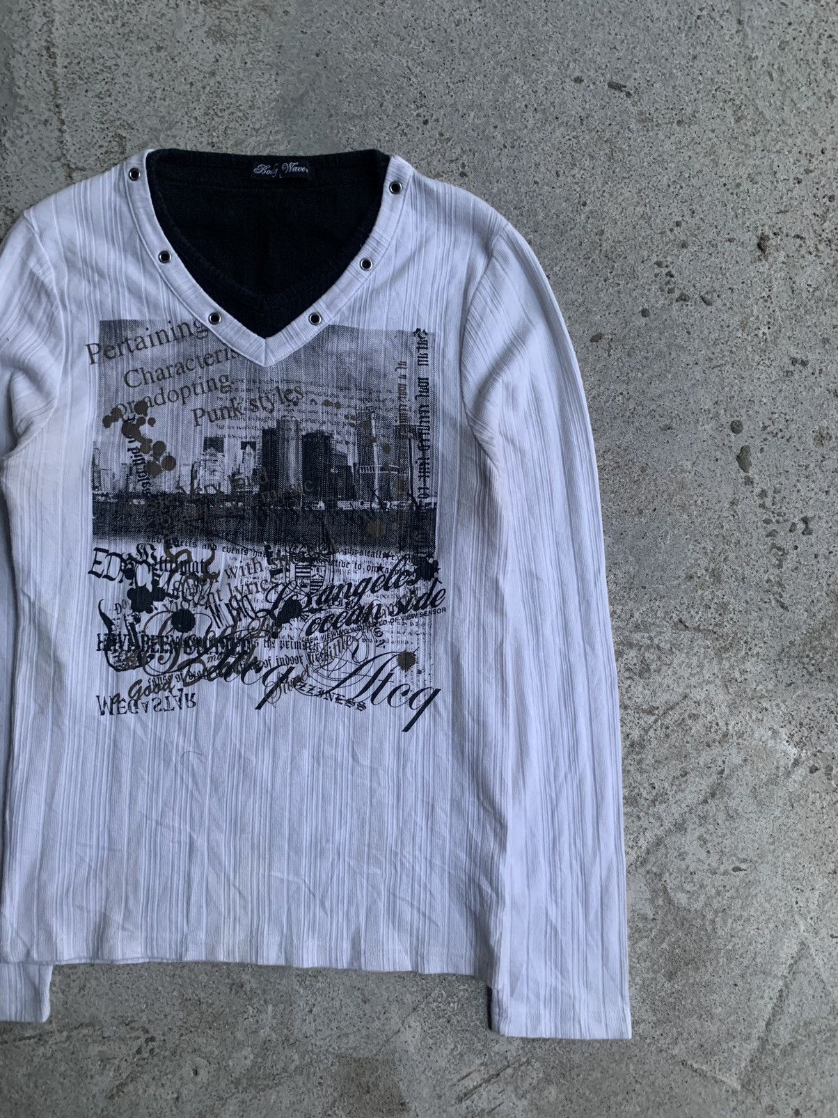Beauty Beast × Japanese Brand × Jean Paul Gaultier Vintage Japanese Body Wave Seditionaries Punk Long Sleeve Size US L / EU 52-54 / 3 - 3 Thumbnail