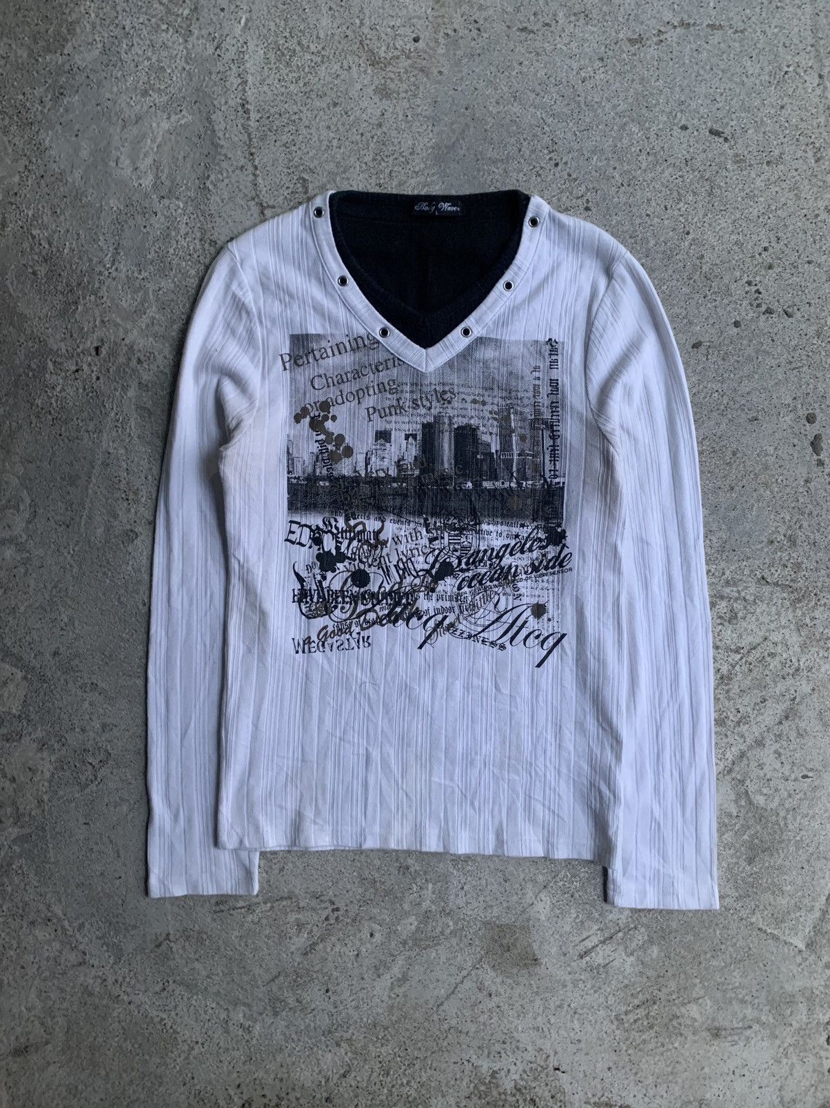 Beauty Beast × Japanese Brand × Jean Paul Gaultier Vintage Japanese Body Wave Seditionaries Punk Long Sleeve Size US L / EU 52-54 / 3 - 1 Thumbnail