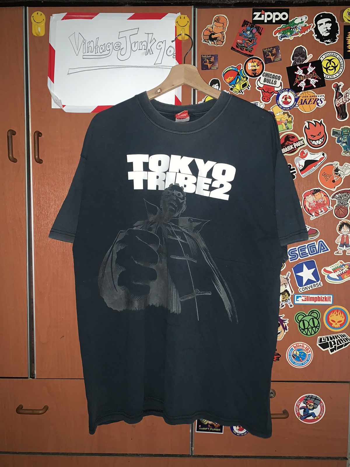 image of Cartoon Network x Vintage 90’S Tokyo Tribe 2 T-Shirt!!! in Sunfaded Black, Men's (Size XL)