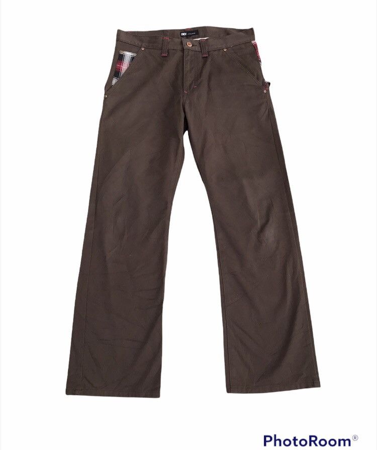 Japanese Brand Concave Back Button Pants