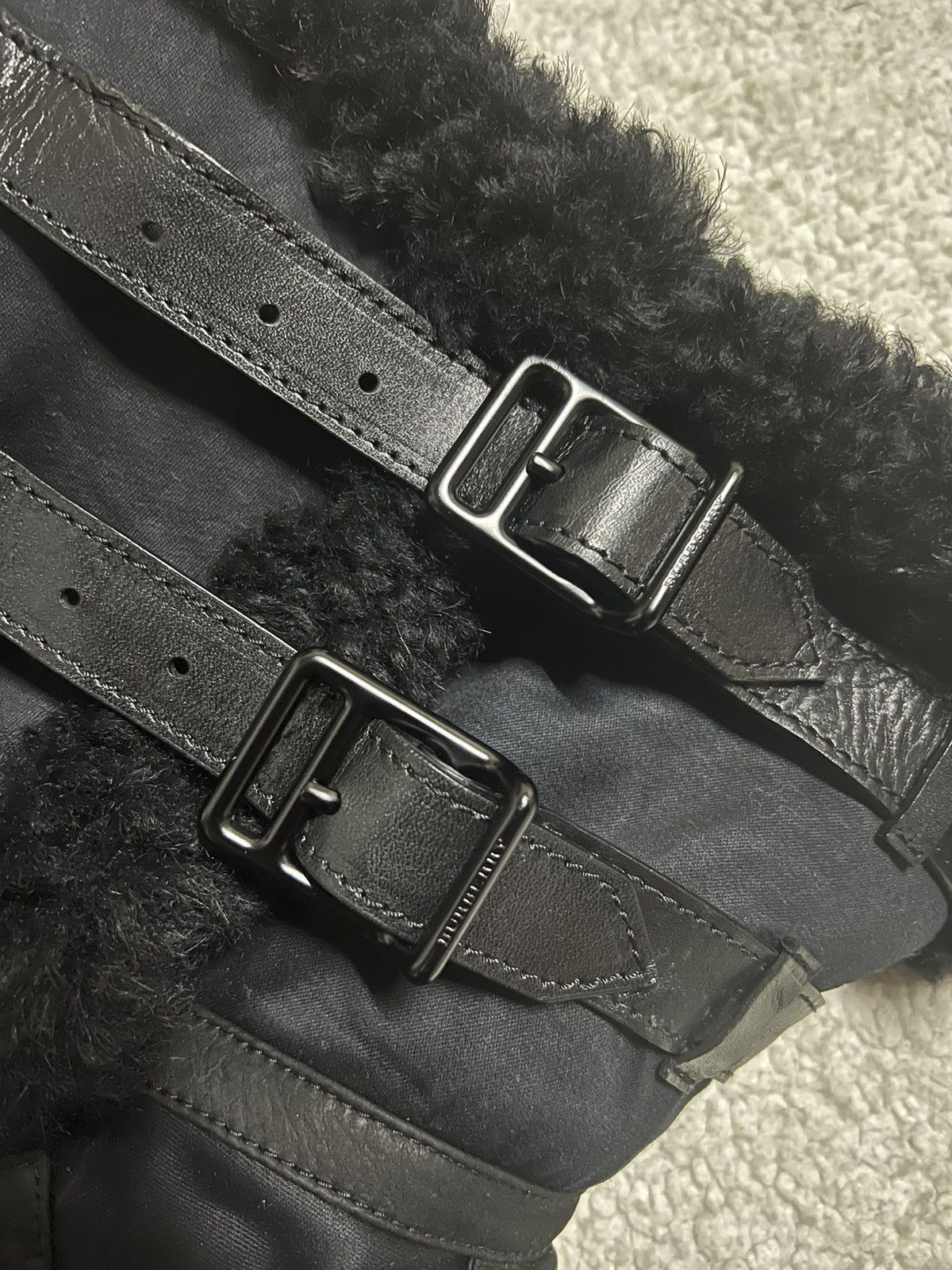 Burberry Prorsum Burberry Prorsum Shearling Aviator Belted Jacket Size XS / US 0-2 / IT 36-38 - 5 Thumbnail