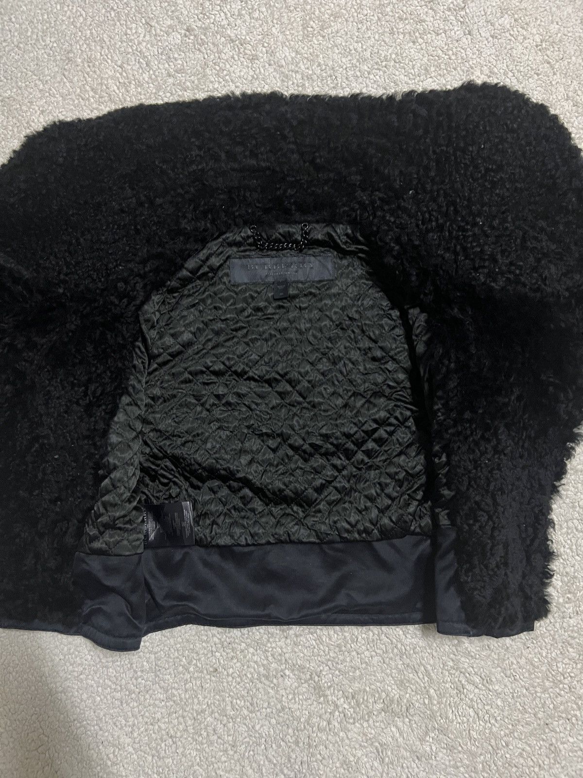 Burberry Prorsum Burberry Prorsum Shearling Aviator Belted Jacket Size XS / US 0-2 / IT 36-38 - 4 Thumbnail