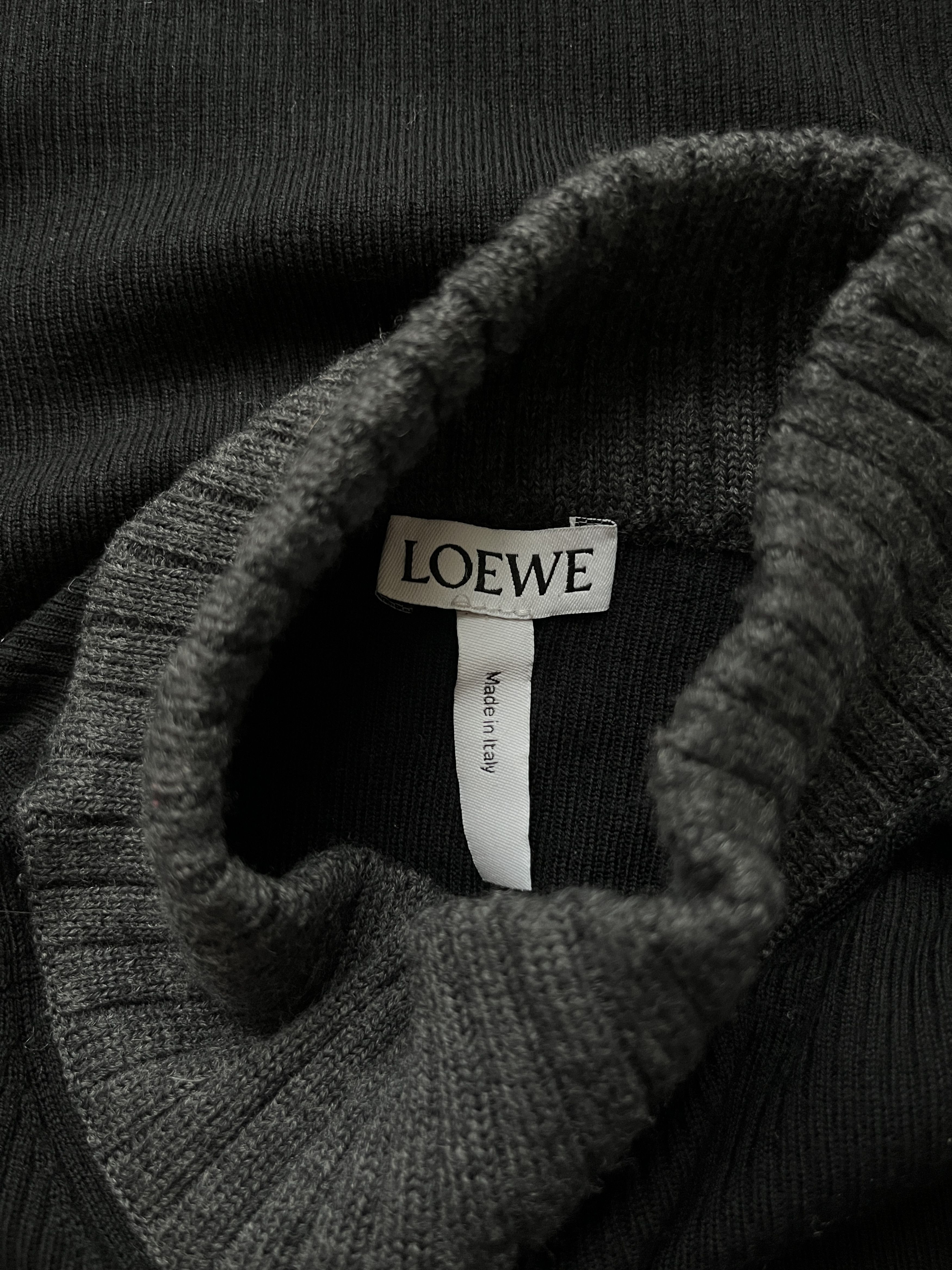 JW Anderson ⚡️QUICK SALE⚡️Loewe Black/Grey Wool Mockneck Sweater Size S / US 4 / IT 40 - 3 Thumbnail