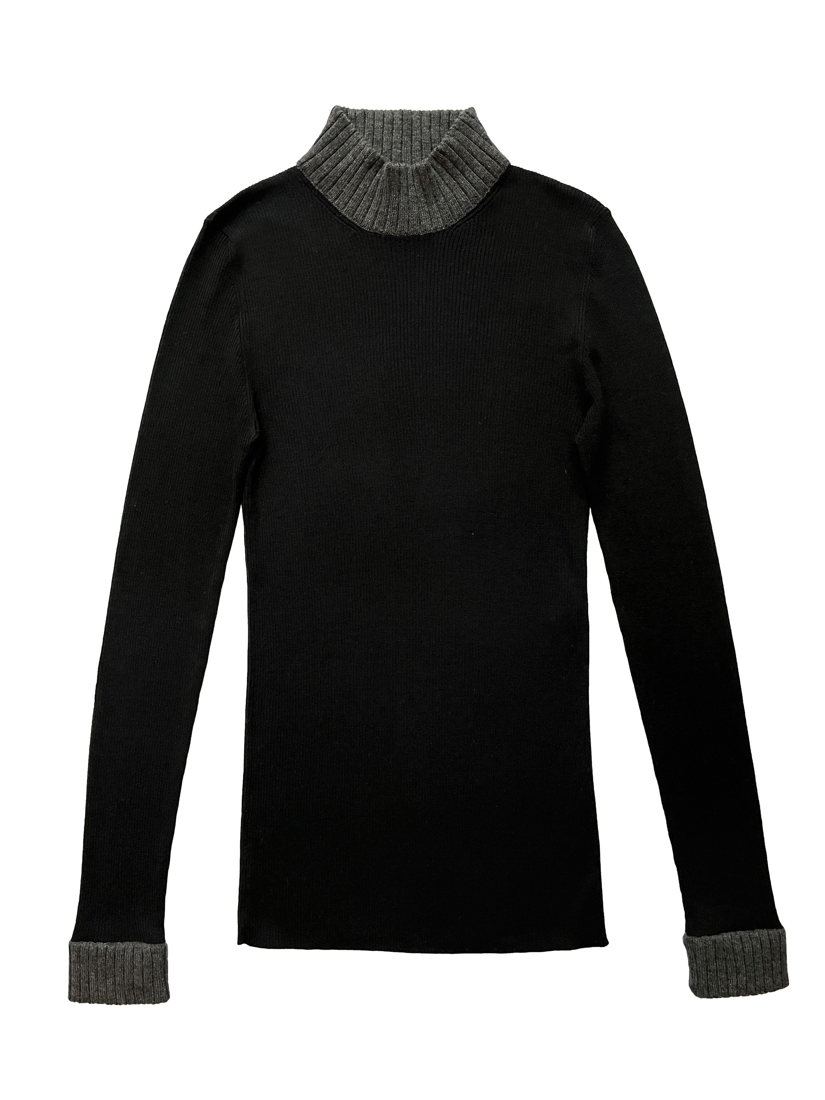 JW Anderson ⚡️QUICK SALE⚡️Loewe Black/Grey Wool Mockneck Sweater Size S / US 4 / IT 40 - 1 Thumbnail