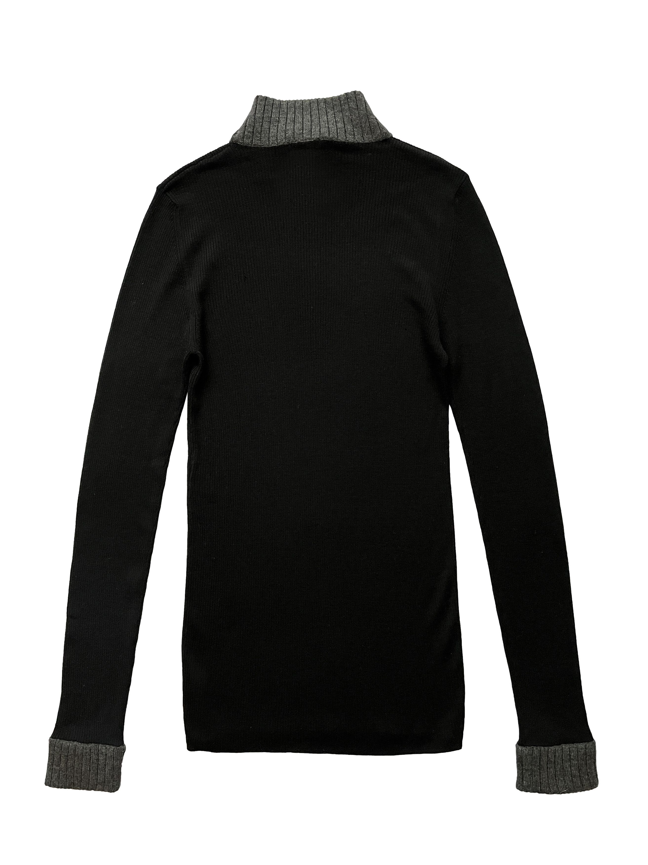 JW Anderson ⚡️QUICK SALE⚡️Loewe Black/Grey Wool Mockneck Sweater Size S / US 4 / IT 40 - 2 Thumbnail