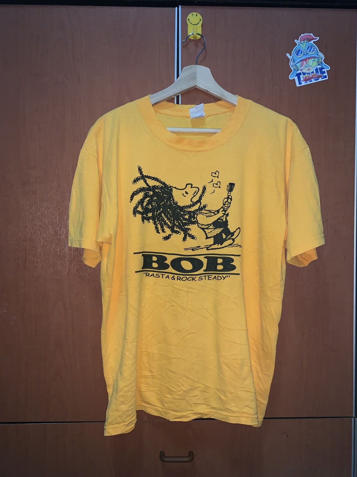 BOB MARLEY Bob Marley Band T-shirt Band T Men's M size cotton Beige type Vintage Second Hand
