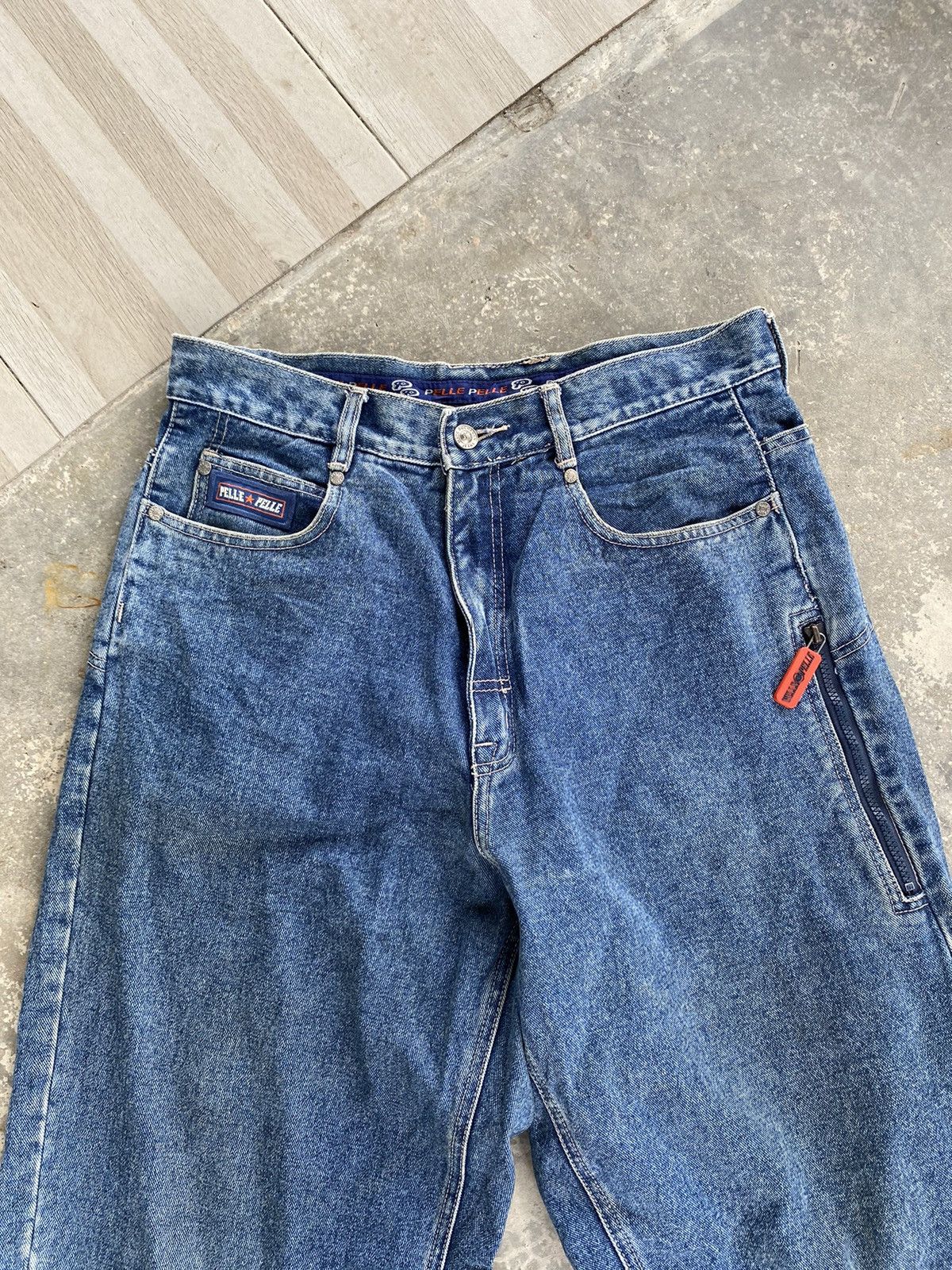 Pelle Pelle × Vintage Pelle Pelle by Marc Buchanan Baggy Jeans Nice design Size US 32 / EU 48 - 2 Thumbnail