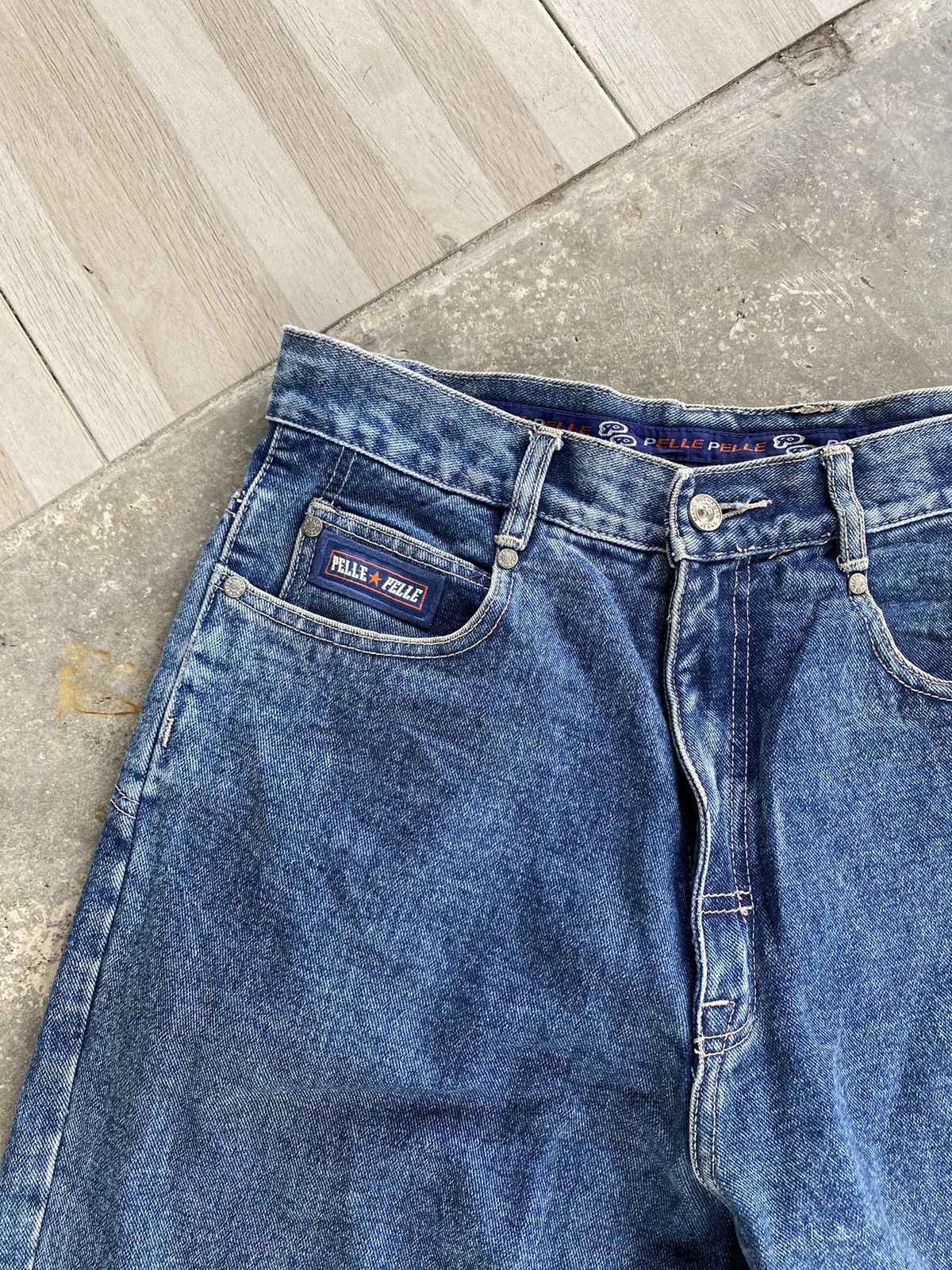 Pelle Pelle × Vintage Pelle Pelle by Marc Buchanan Baggy Jeans Nice design Size US 32 / EU 48 - 4 Thumbnail
