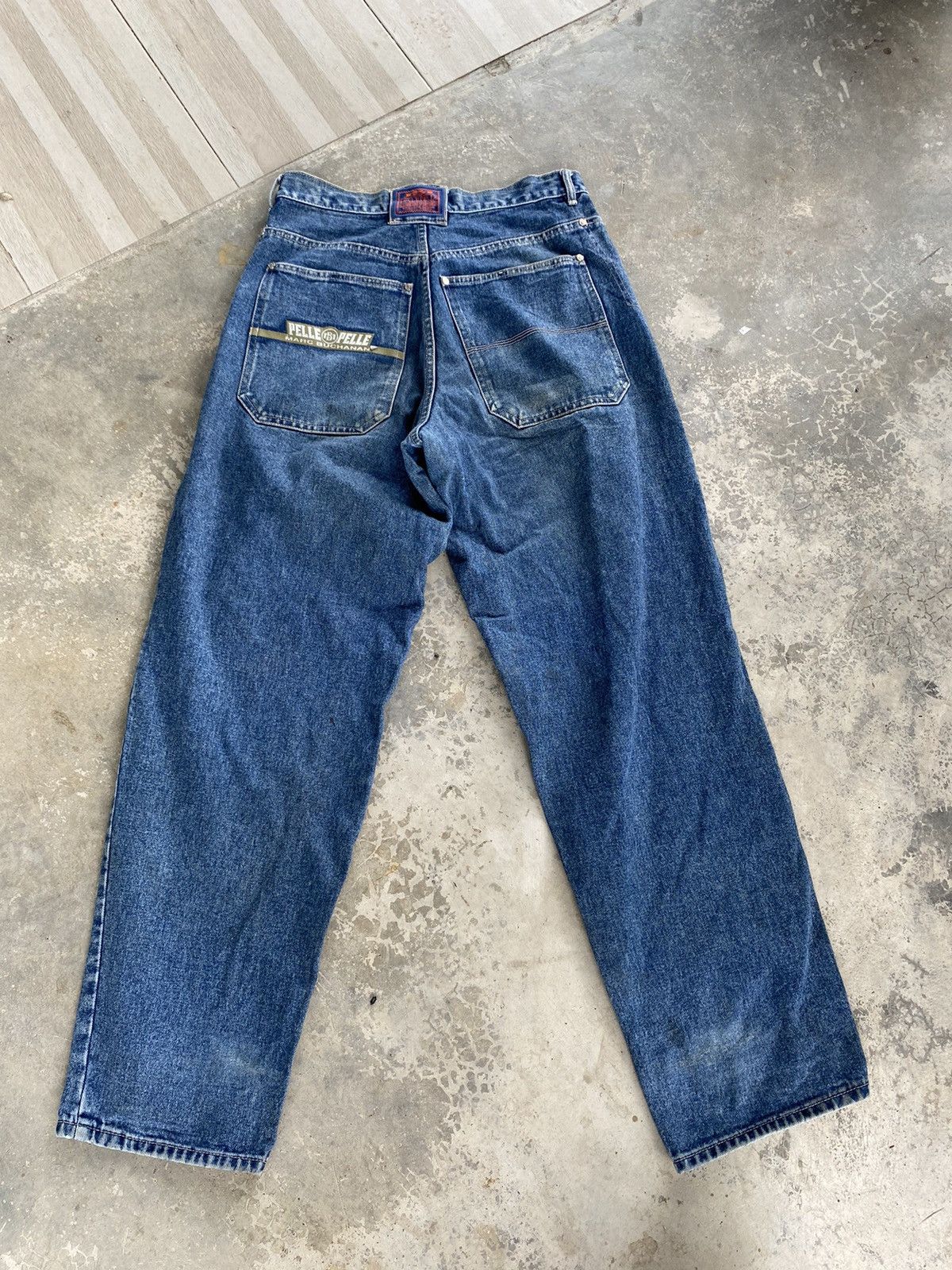 Pelle Pelle × Vintage Pelle Pelle by Marc Buchanan Baggy Jeans Nice design Size US 32 / EU 48 - 5 Thumbnail
