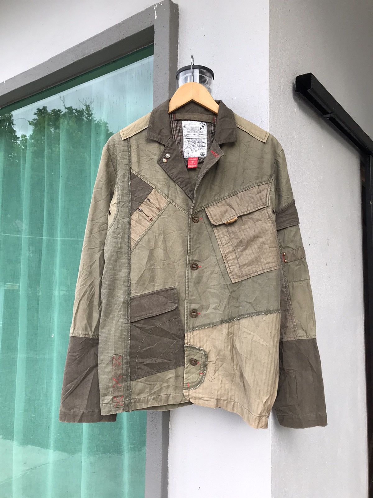 Japanese Brand × Seditionaries × Vintage ❌LAST DROP❌Patchwork Sashiko Jacket Military Style Size US M / EU 48-50 / 2 - 1 Thumbnail