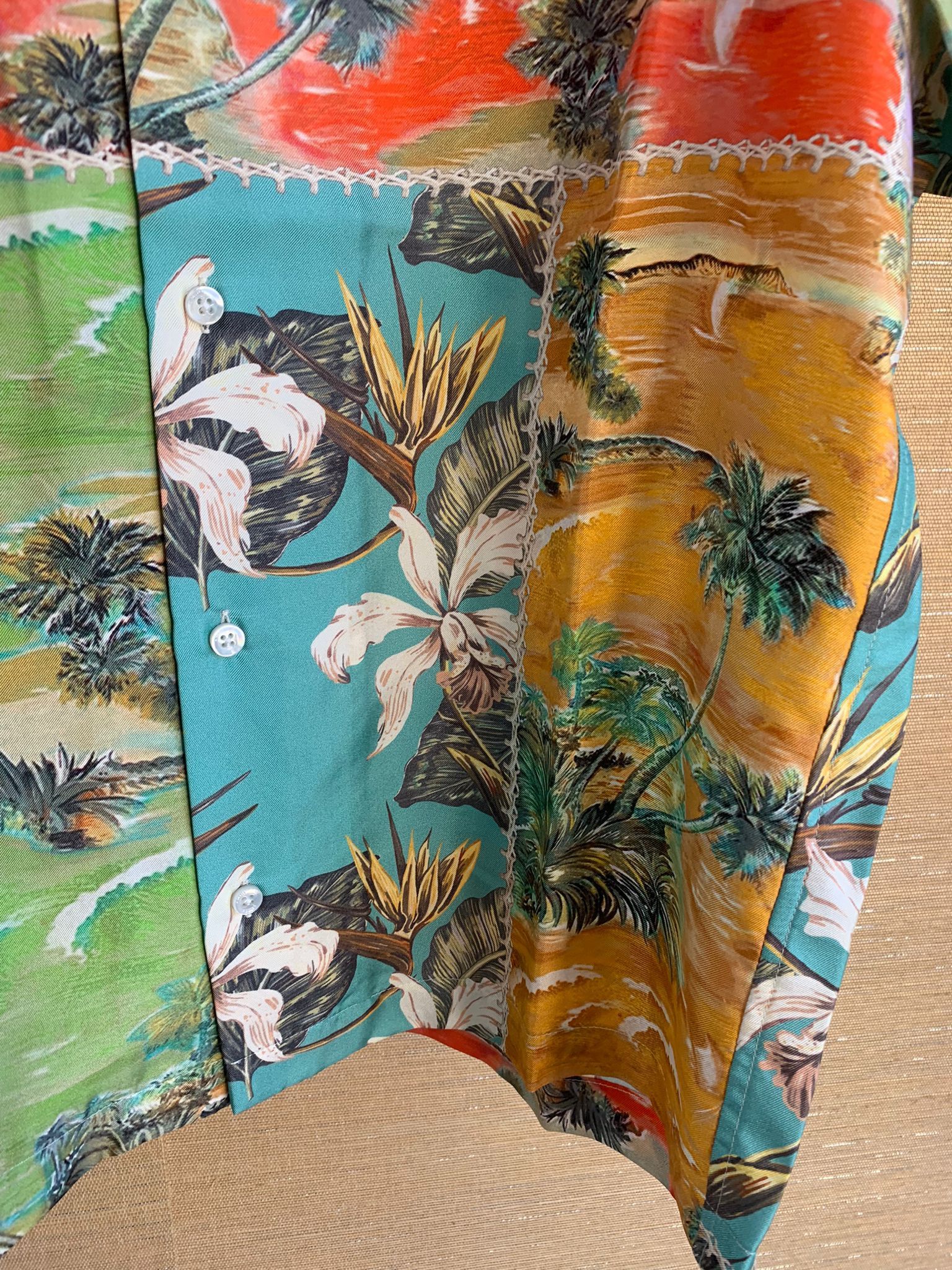 Amiri Hawaiian Patchwork Shirt Size US L / EU 52-54 / 3 - 6 Thumbnail