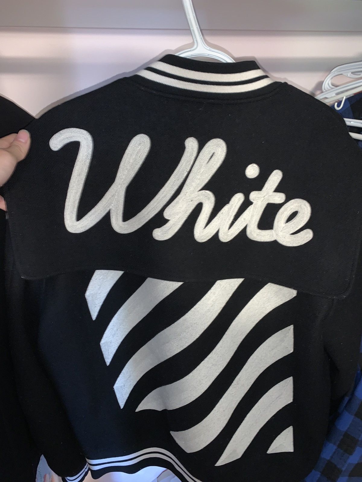Off-White Meadow Heights スタジャン　オフホワイト Off-White Off White Meadow Heights Varsity Jacket | Grailed