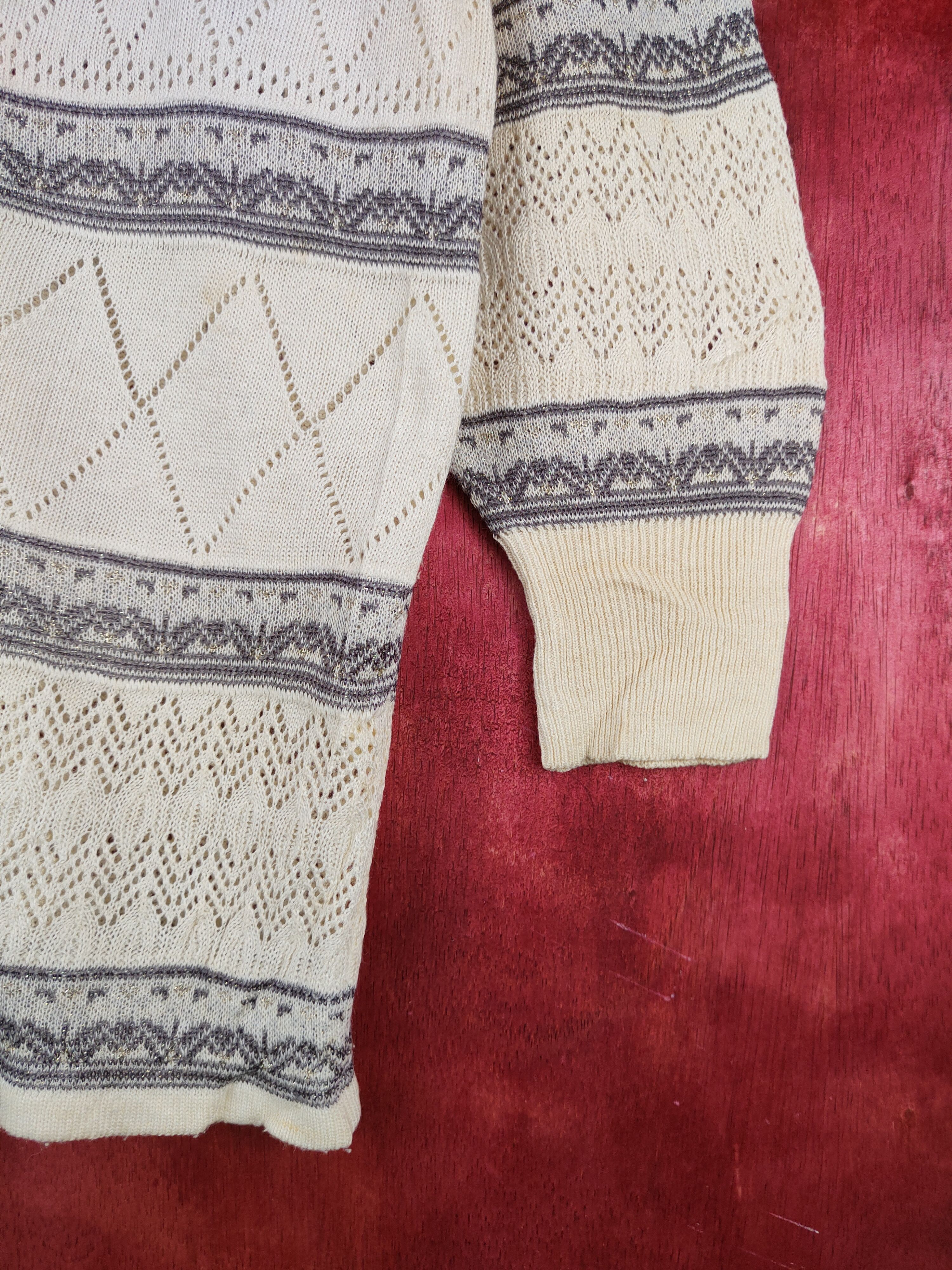 Japanese Brand Japan crochet vintage Cream Knitwear Cardigan #S848 Size M / US 6-8 / IT 42-44 - 7 Thumbnail