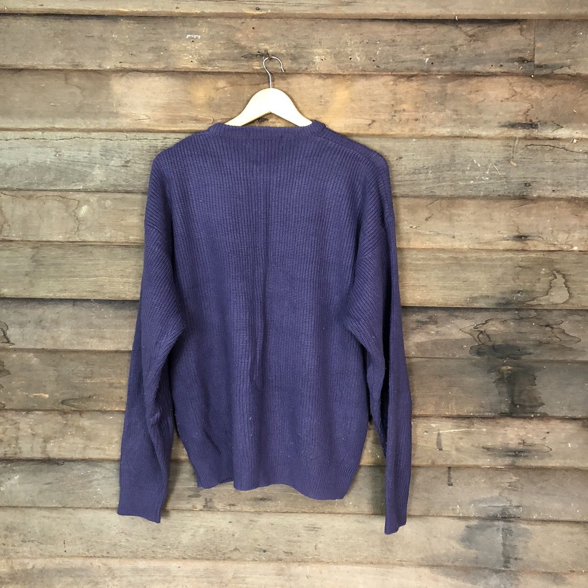 Aran Isles Knitwear × Japanese Brand × Vintage Bay Leaf Purple cable Knitwear #386B Size L / US 10 / IT 46 - 11 Thumbnail