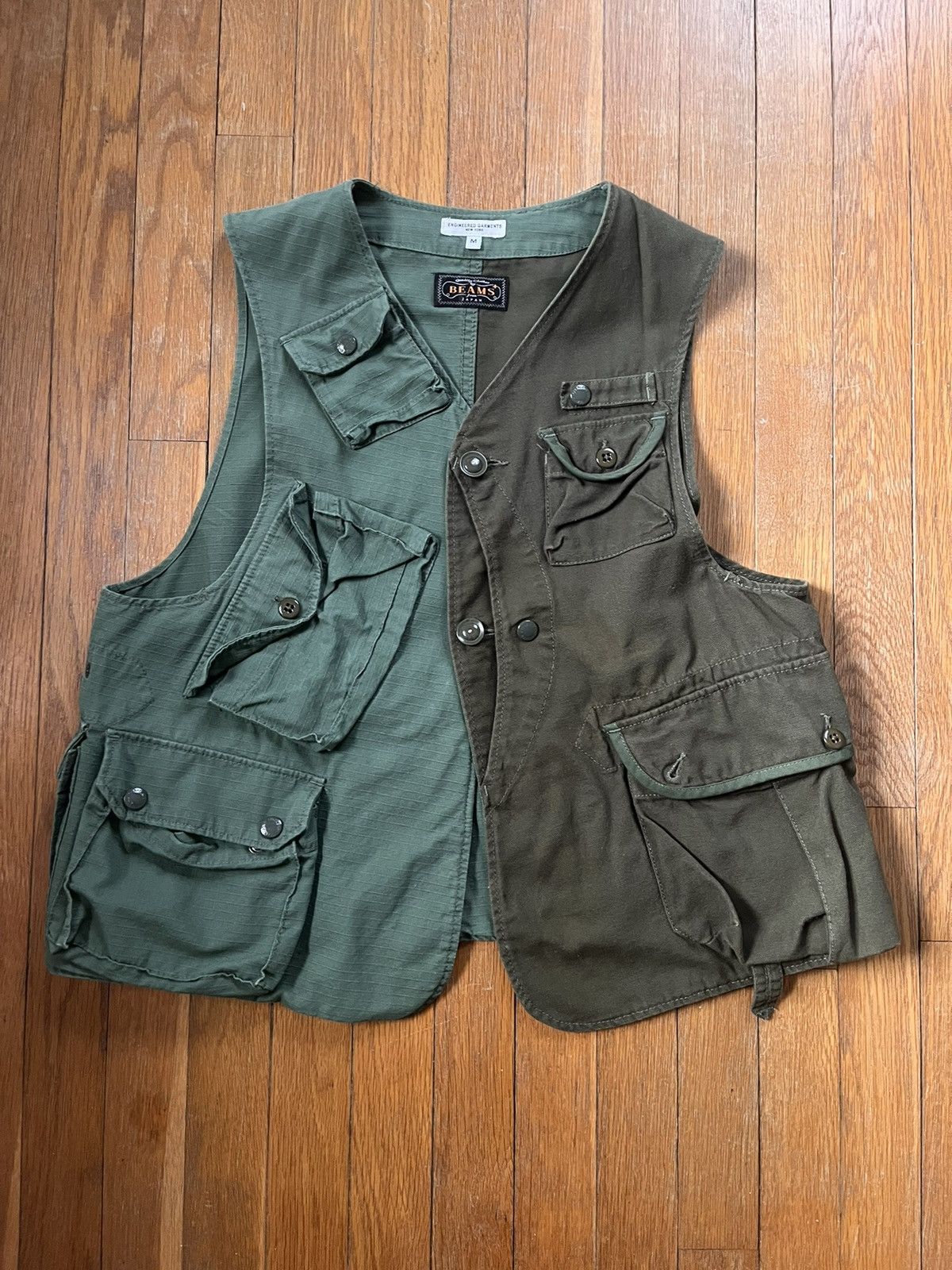 image of Beams Plus x Engineered Garments Ripstop Vest, Men's (Size Medium)