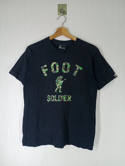 Bape Rare Vintage A Bathing Ape Camo Foot Soldier Tee Size US S / EU 44-46 / 1 - 2 Thumbnail