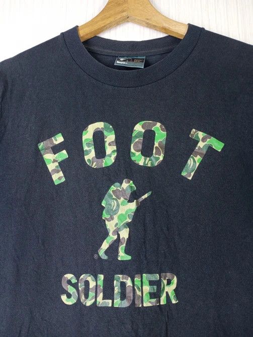 Bape Rare Vintage A Bathing Ape Camo Foot Soldier Tee Size US S / EU 44-46 / 1 - 1 Thumbnail