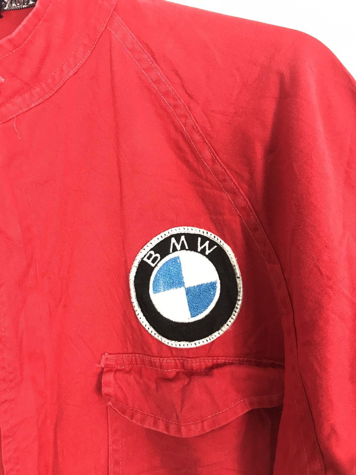 Vintage BMW Racing Uniform Staff Coverall Overall Red Denim Size 32 Size US 32 / EU 48 - 3 Thumbnail