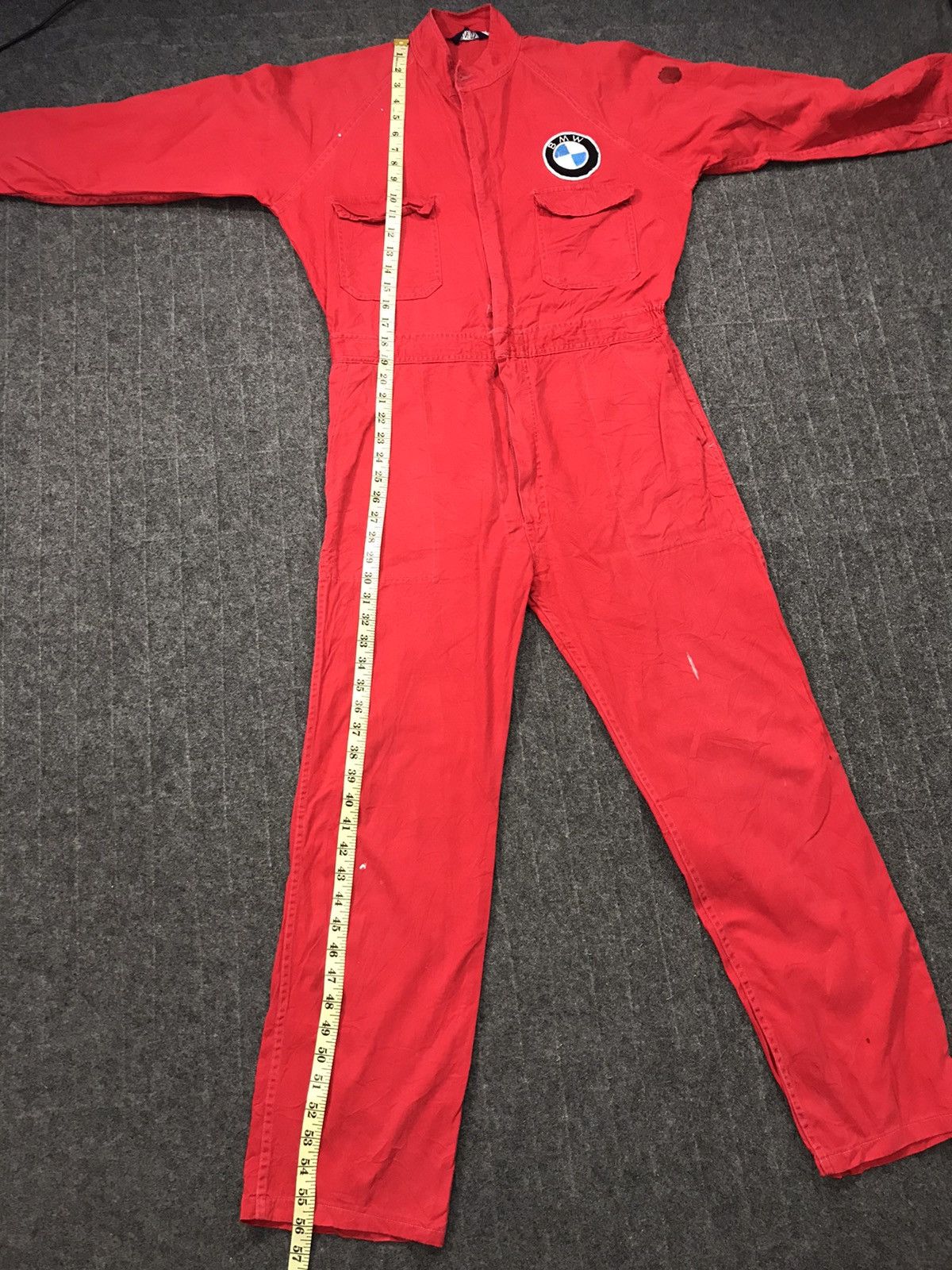 Vintage BMW Racing Uniform Staff Coverall Overall Red Denim Size 32 Size US 32 / EU 48 - 8 Thumbnail