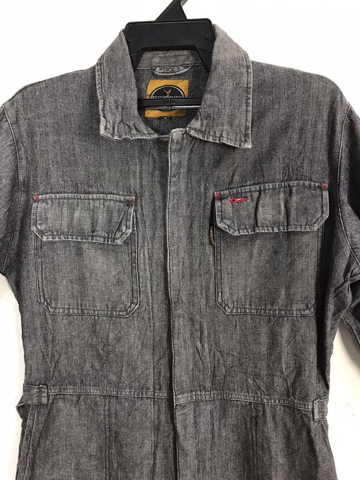 Japanese Brand Evenriver Coverall Striped Denim Pant Workwear Carpenter Size US 38 / EU 54 - 3 Thumbnail