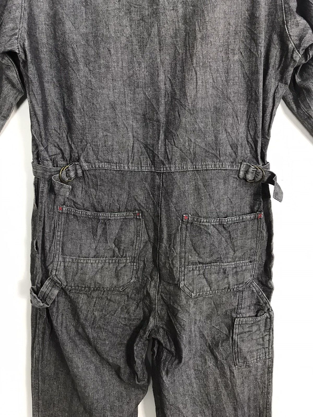 Japanese Brand Evenriver Coverall Striped Denim Pant Workwear Carpenter Size US 38 / EU 54 - 5 Thumbnail