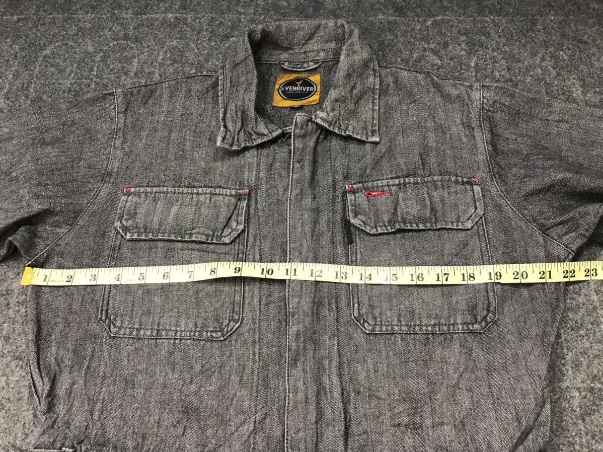 Japanese Brand Evenriver Coverall Striped Denim Pant Workwear Carpenter Size US 38 / EU 54 - 17 Thumbnail