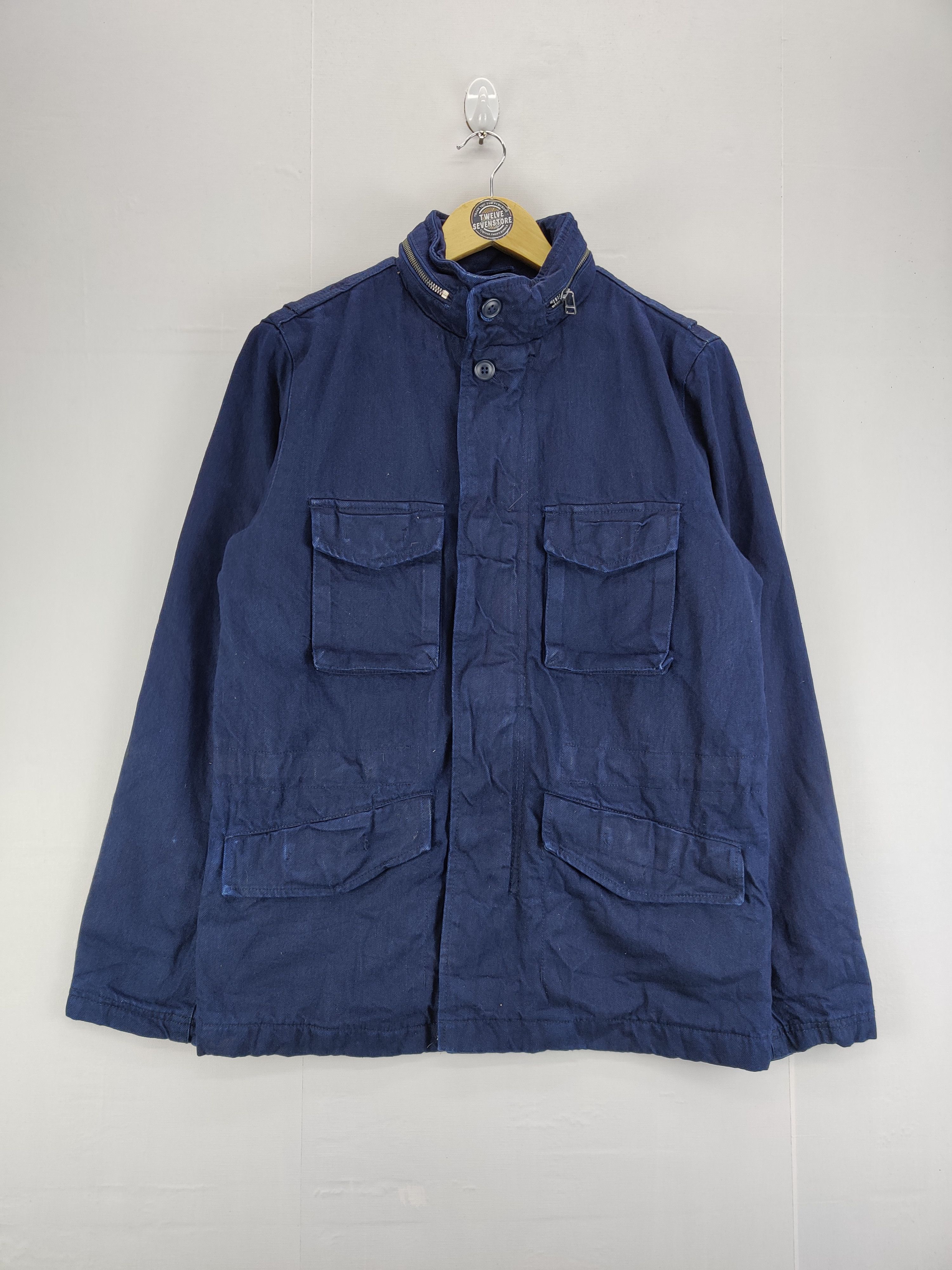 Gap Vintage 90s Gap M65 Field Blue Chore Denim Jacket Size US XS / EU 42 / 0 - 1 Thumbnail