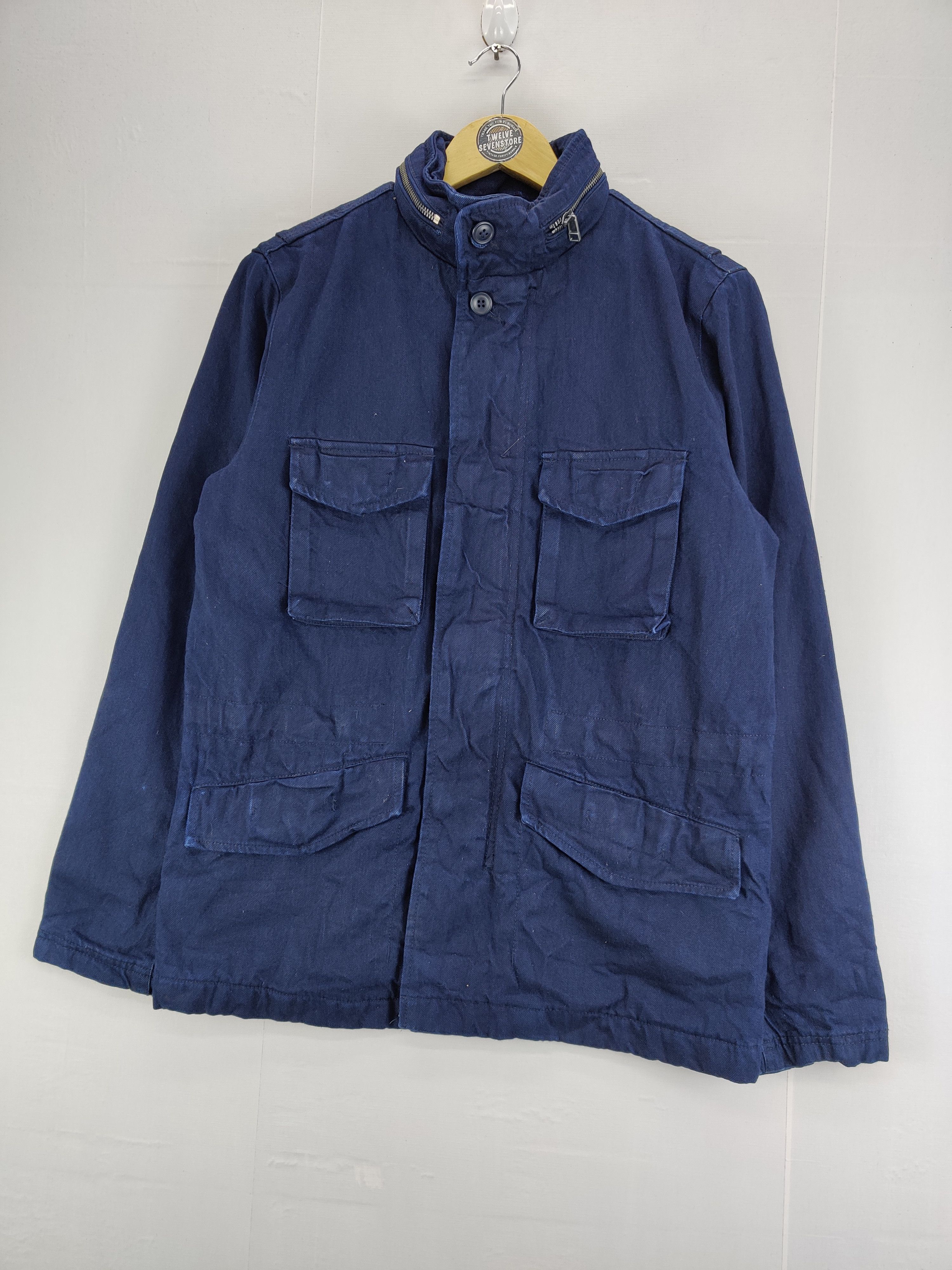 Gap Vintage 90s Gap M65 Field Blue Chore Denim Jacket Size US XS / EU 42 / 0 - 2 Thumbnail