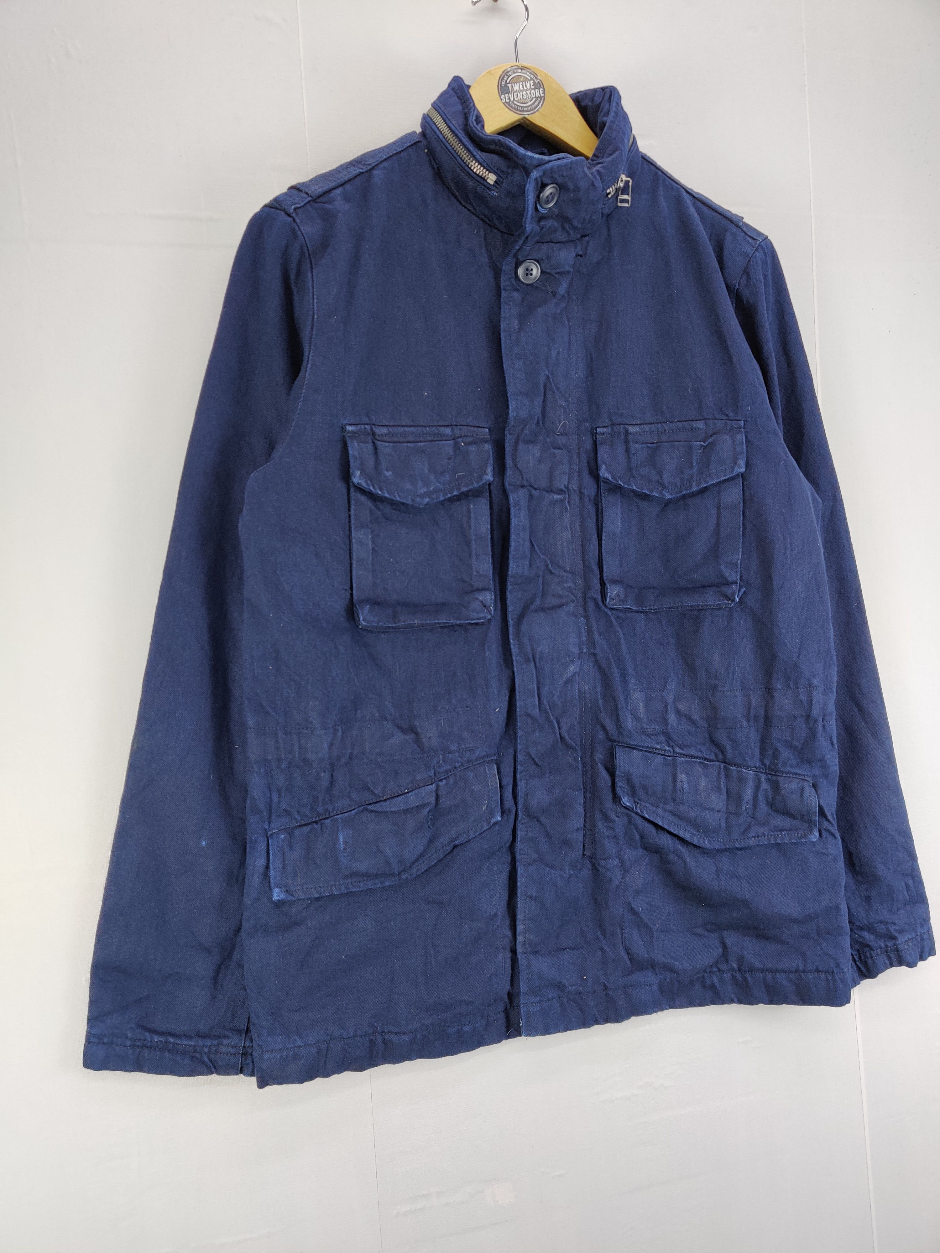 Gap Vintage 90s Gap M65 Field Blue Chore Denim Jacket Size US XS / EU 42 / 0 - 4 Thumbnail