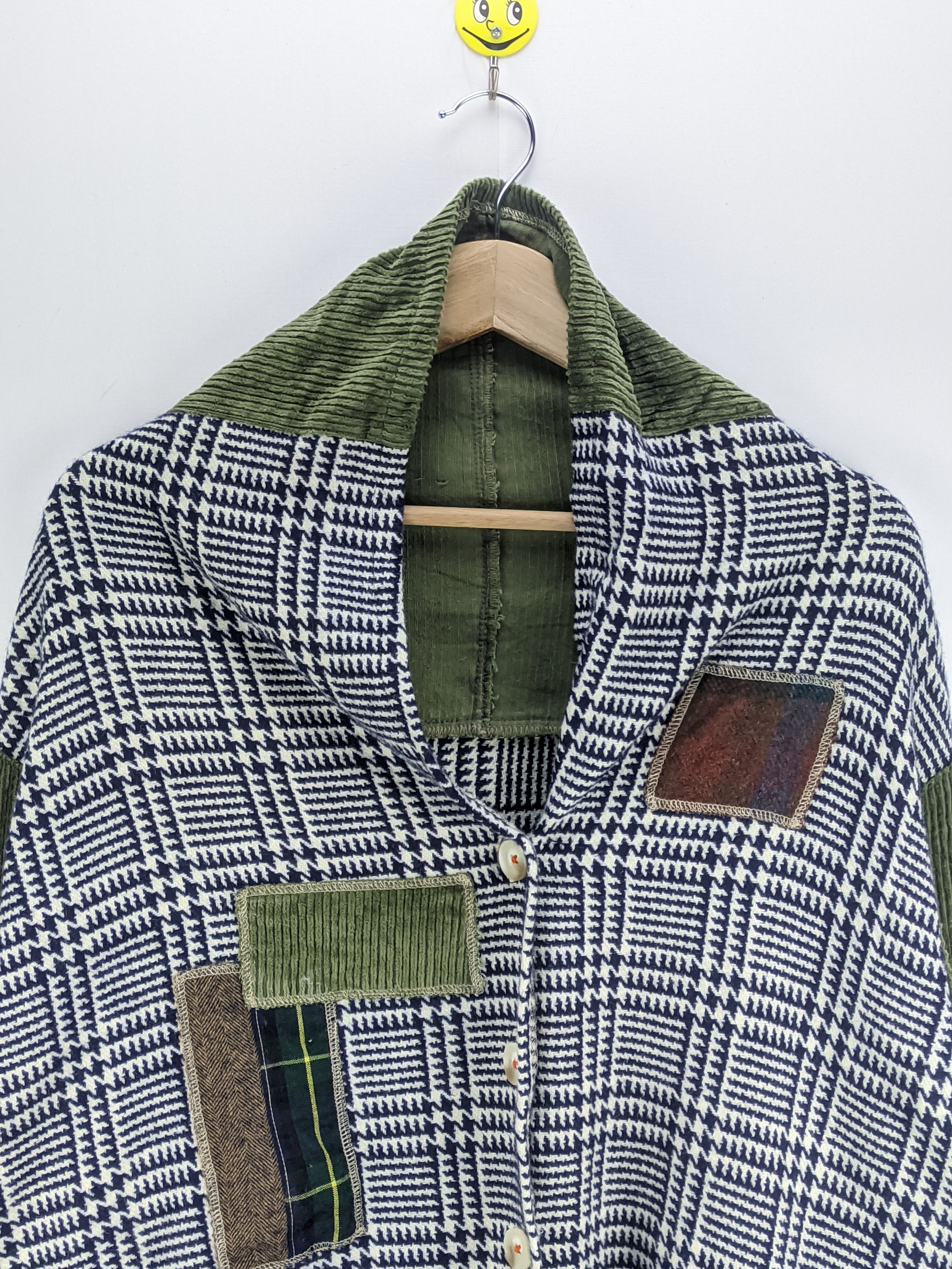 Japanese Brand Steals🔥Patchwork Jacket Corduroy Button Up Size L / US 10 / IT 46 - 4 Thumbnail