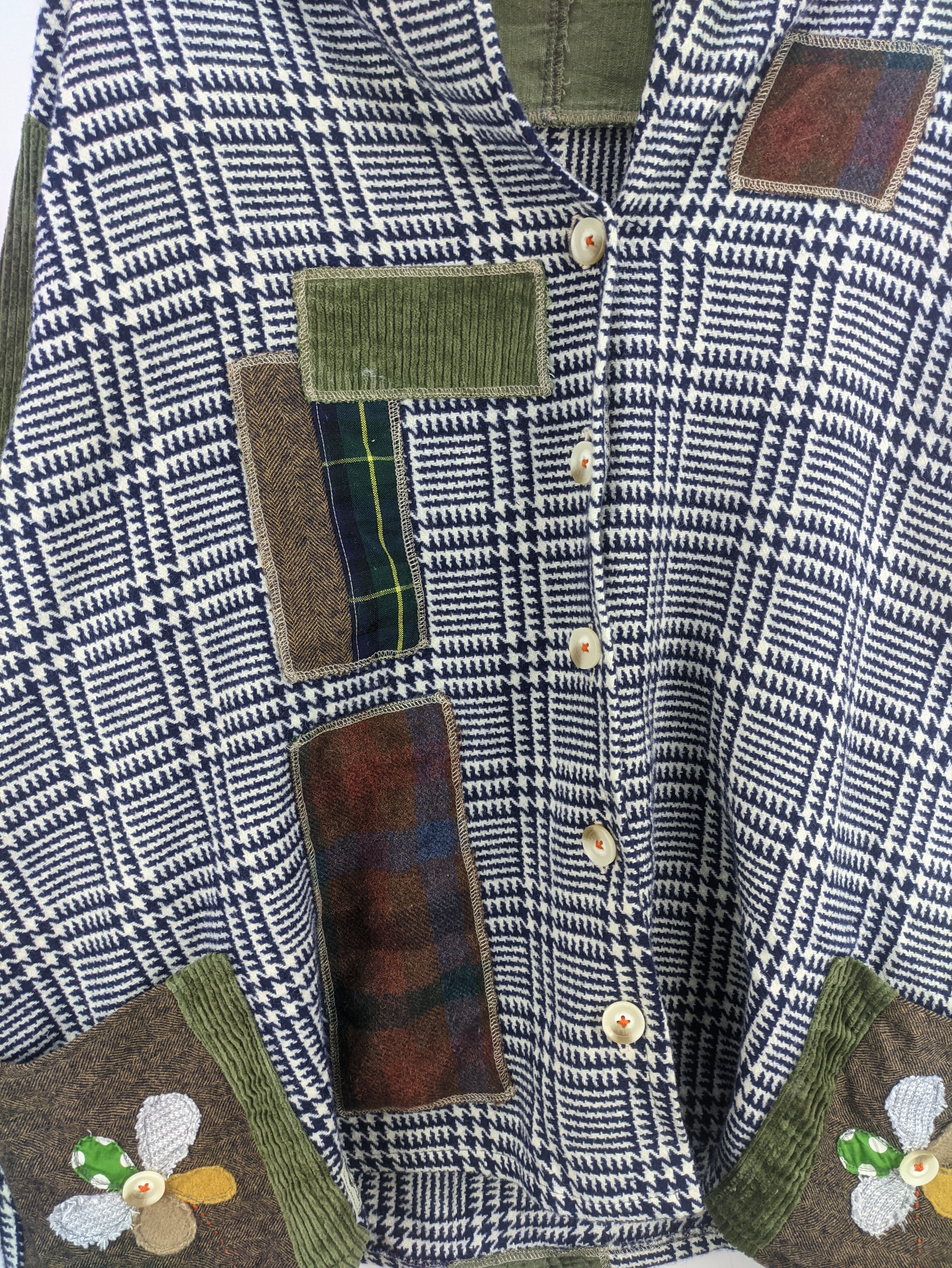 Japanese Brand Steals🔥Patchwork Jacket Corduroy Button Up Size L / US 10 / IT 46 - 7 Thumbnail
