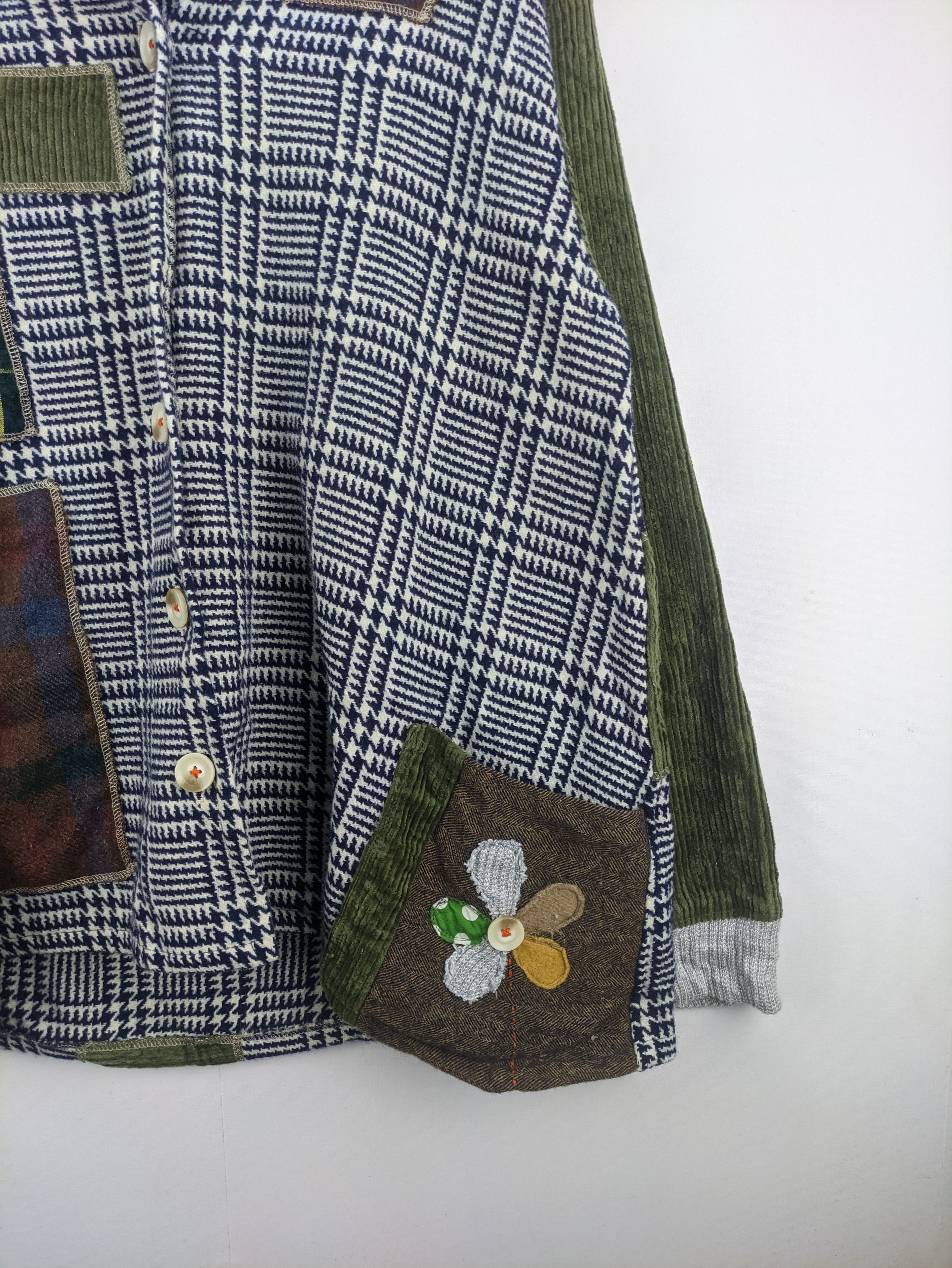 Japanese Brand Steals🔥Patchwork Jacket Corduroy Button Up Size L / US 10 / IT 46 - 5 Thumbnail