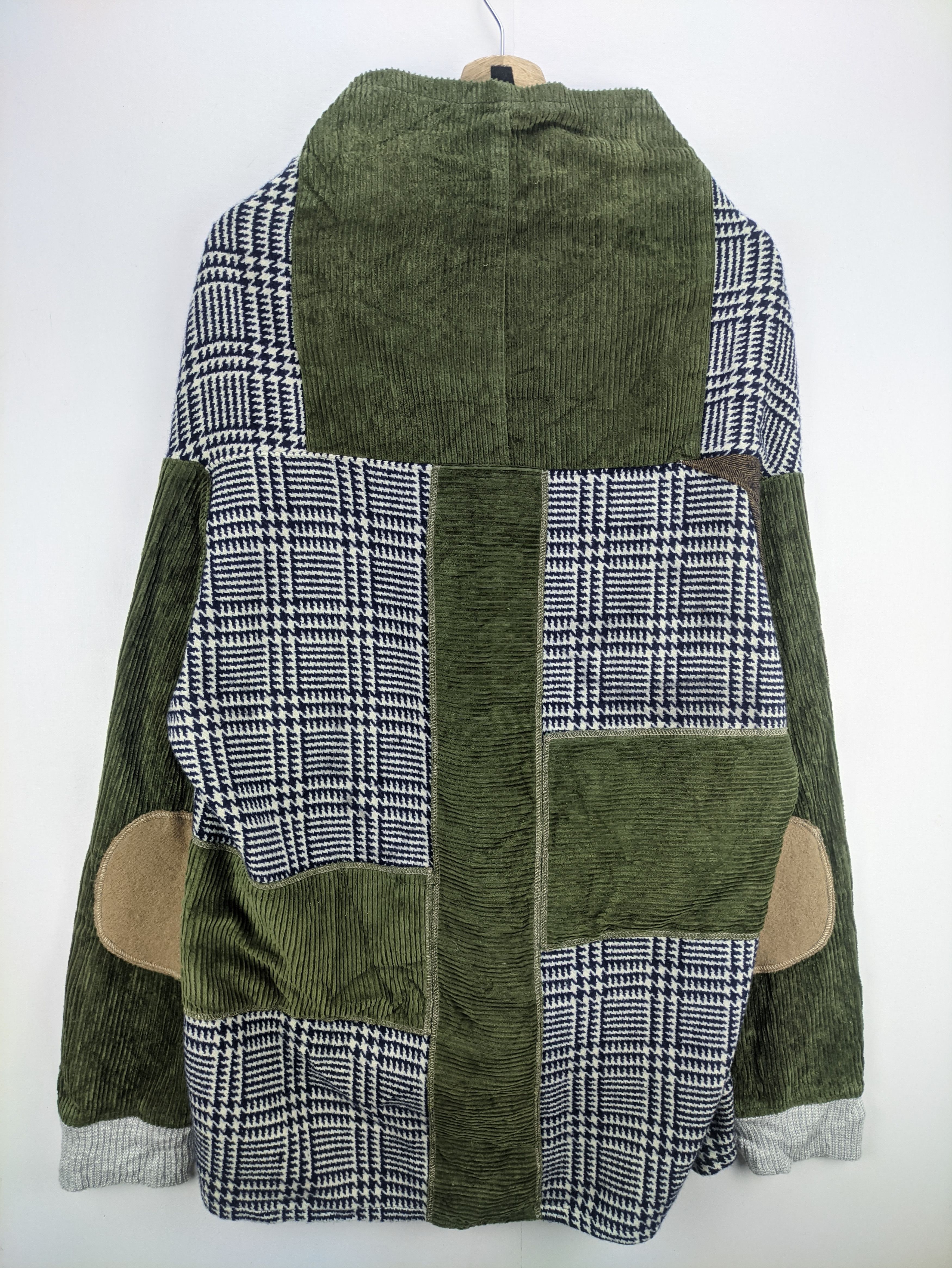 Japanese Brand Steals🔥Patchwork Jacket Corduroy Button Up Size L / US 10 / IT 46 - 2 Thumbnail