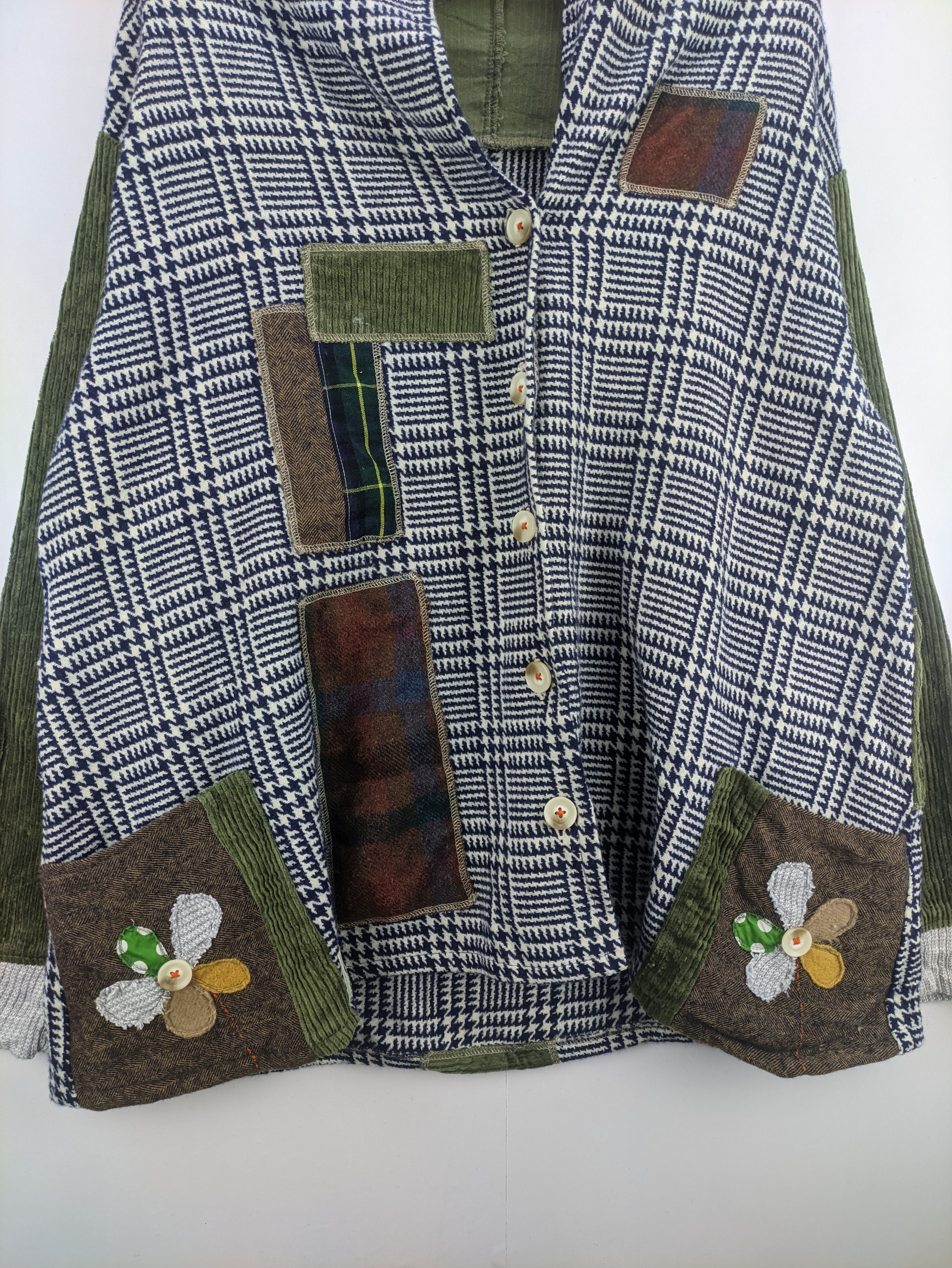 Japanese Brand Steals🔥Patchwork Jacket Corduroy Button Up Size L / US 10 / IT 46 - 6 Thumbnail